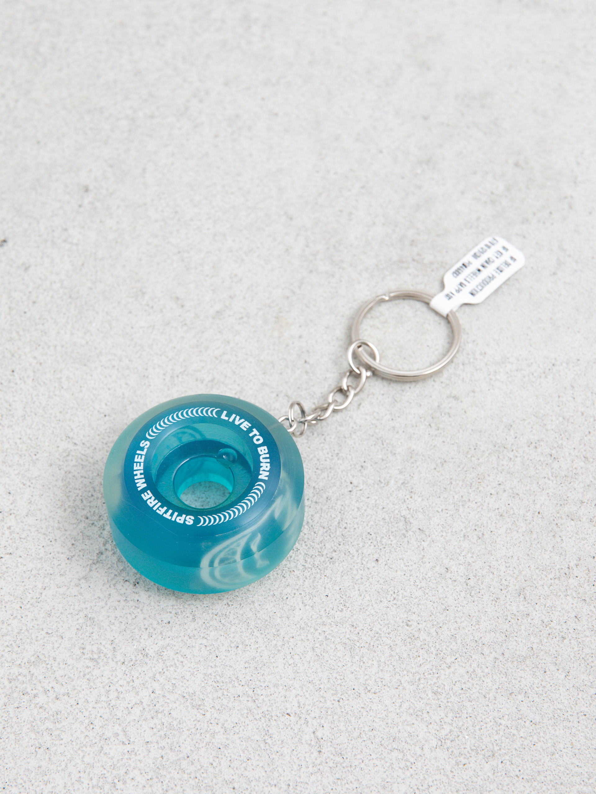 Klu00edu010denka Spitfire Wheel Keychain (transparent teal)