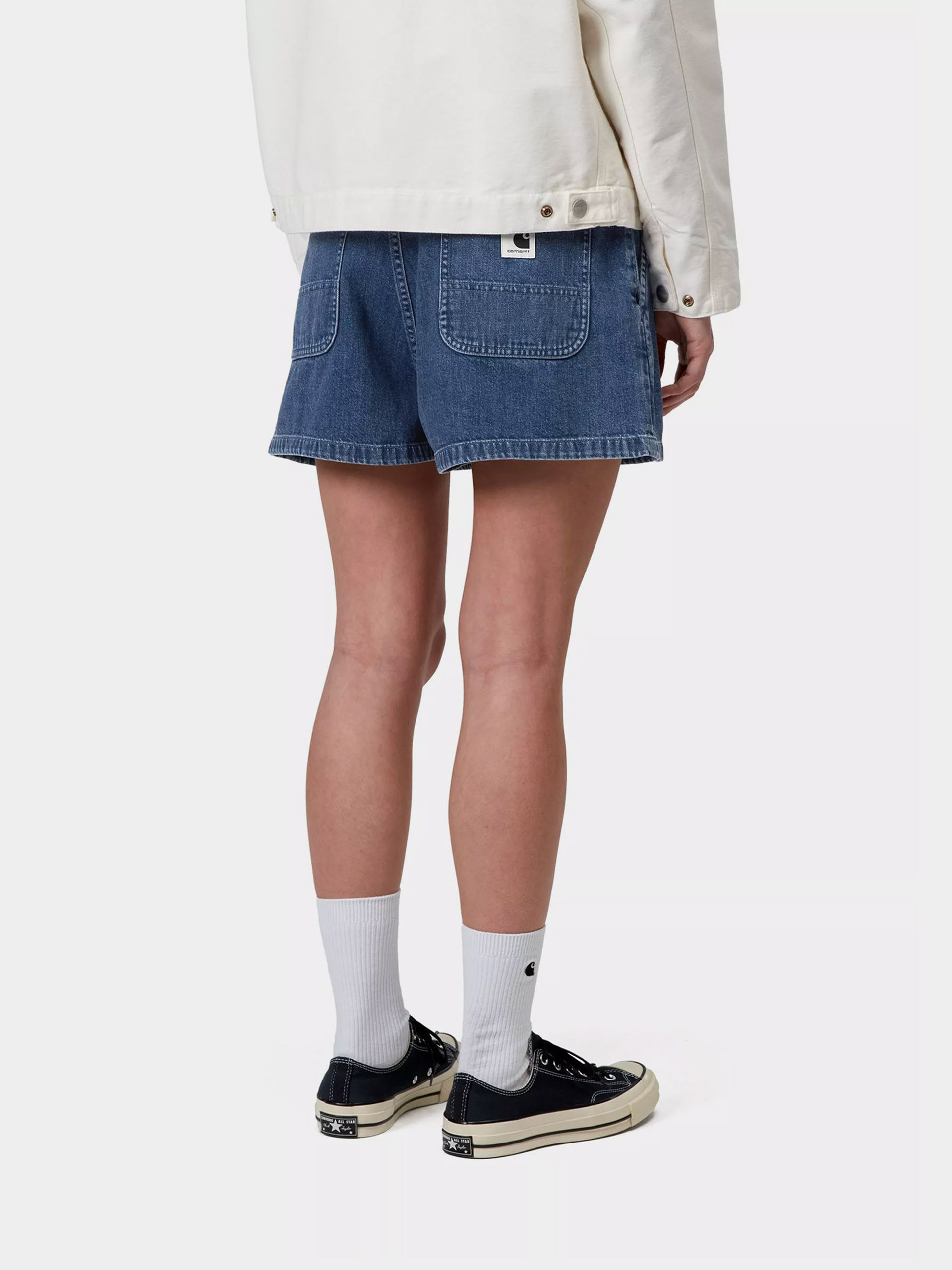 Kraťasy Carhartt WIP Lova Wmn (blue stone washed)