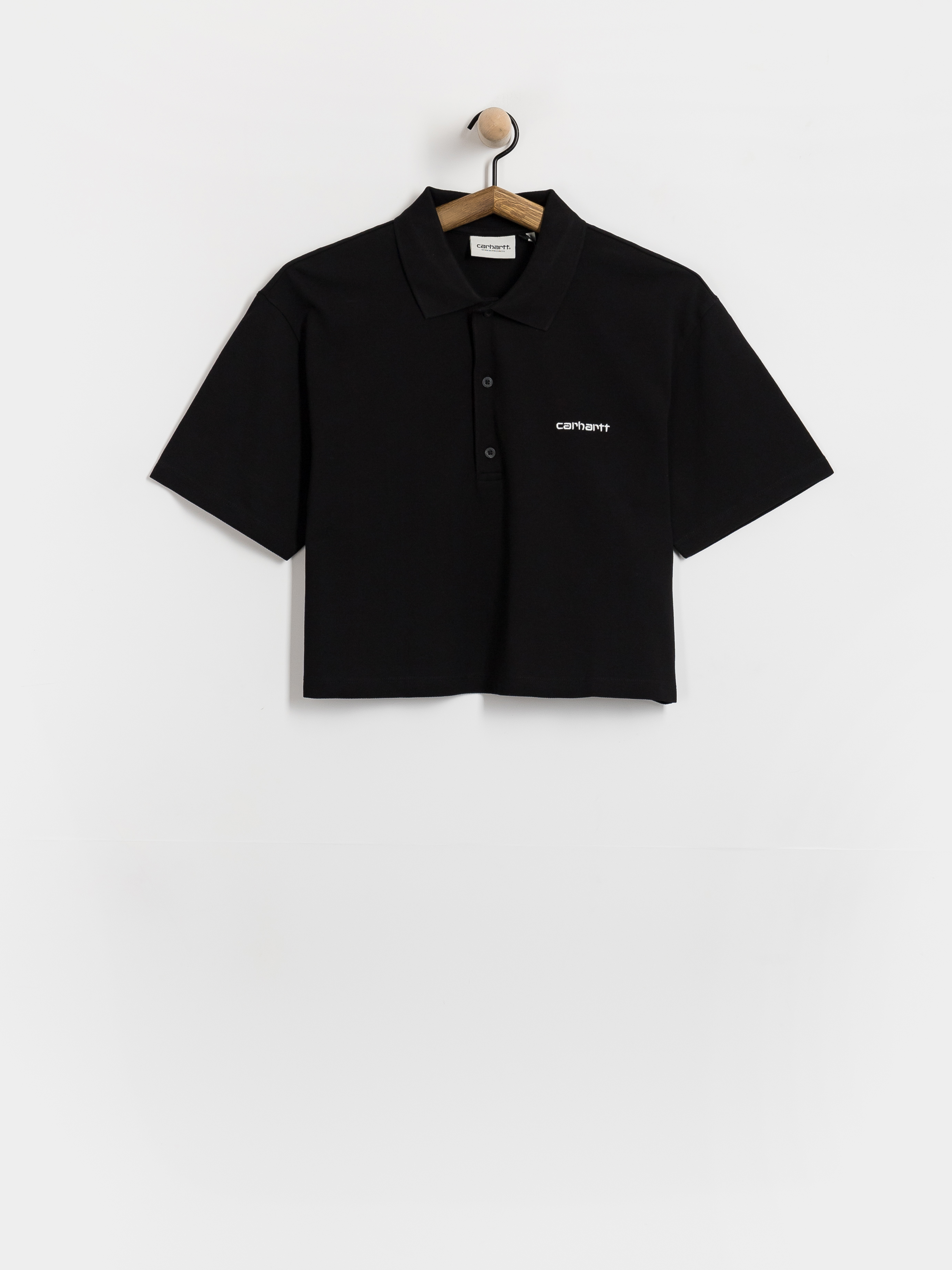Tričko Carhartt WIP Script Polo Wmn (black/white)