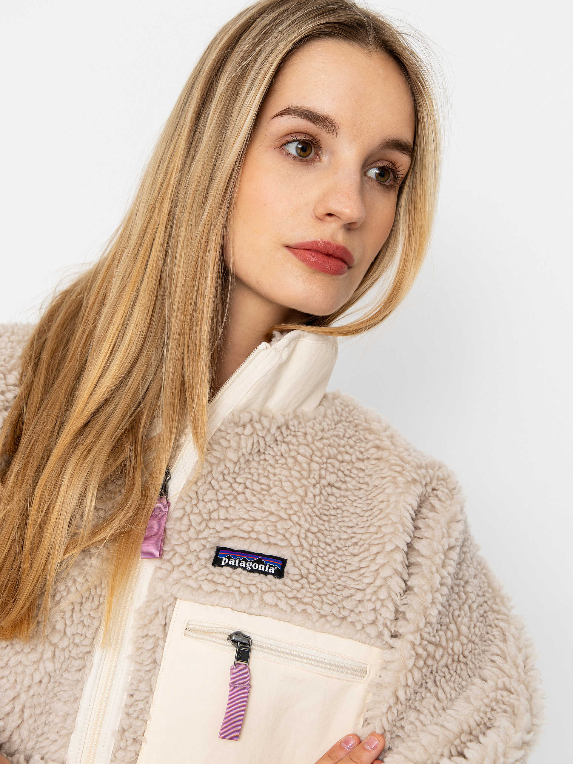 Bunda Patagonia Classic Retro X Wmn (natural w/light violet)