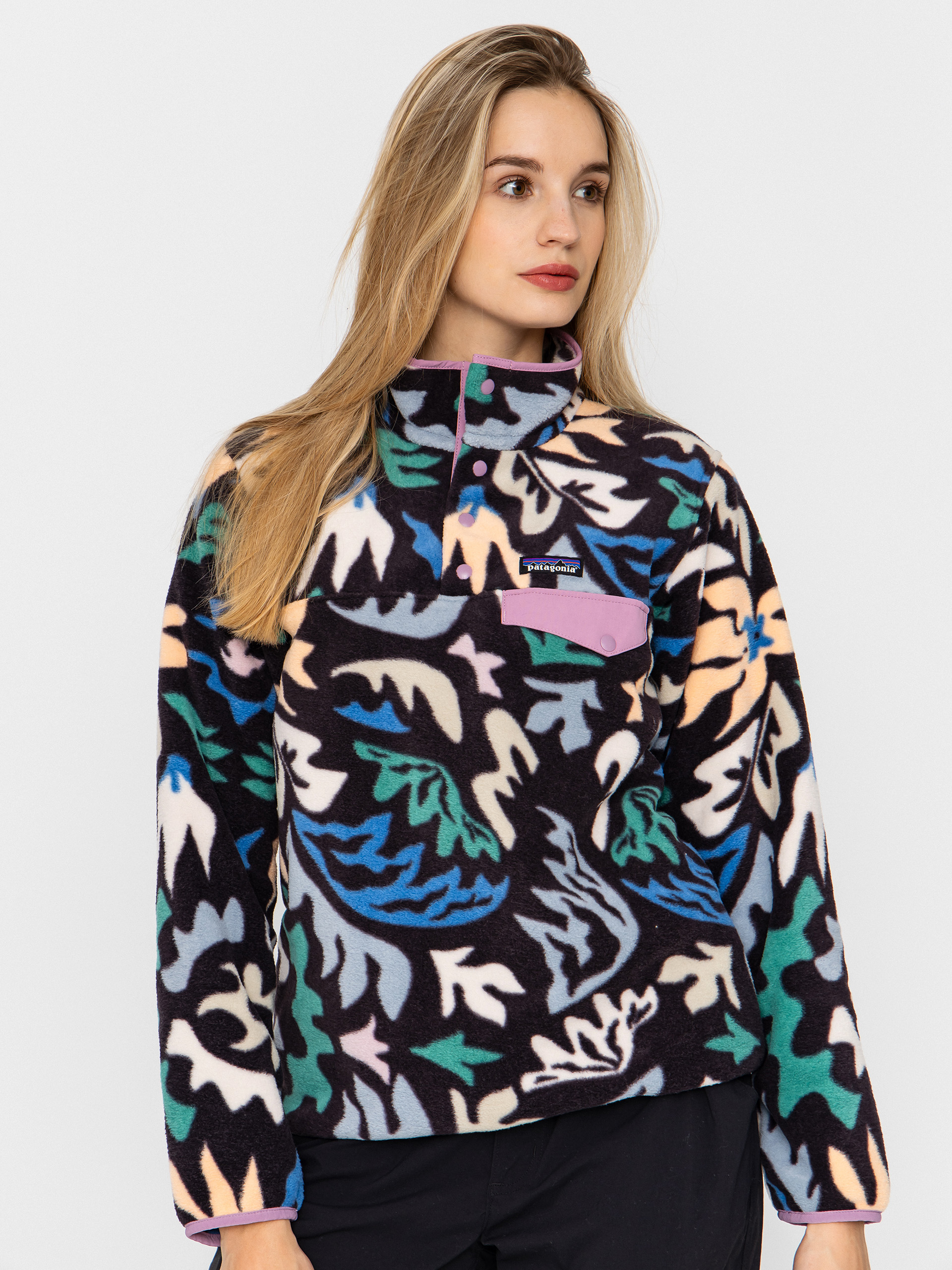 Fleecová mikina Patagonia Lightweight Synchilla Snap T Wmn