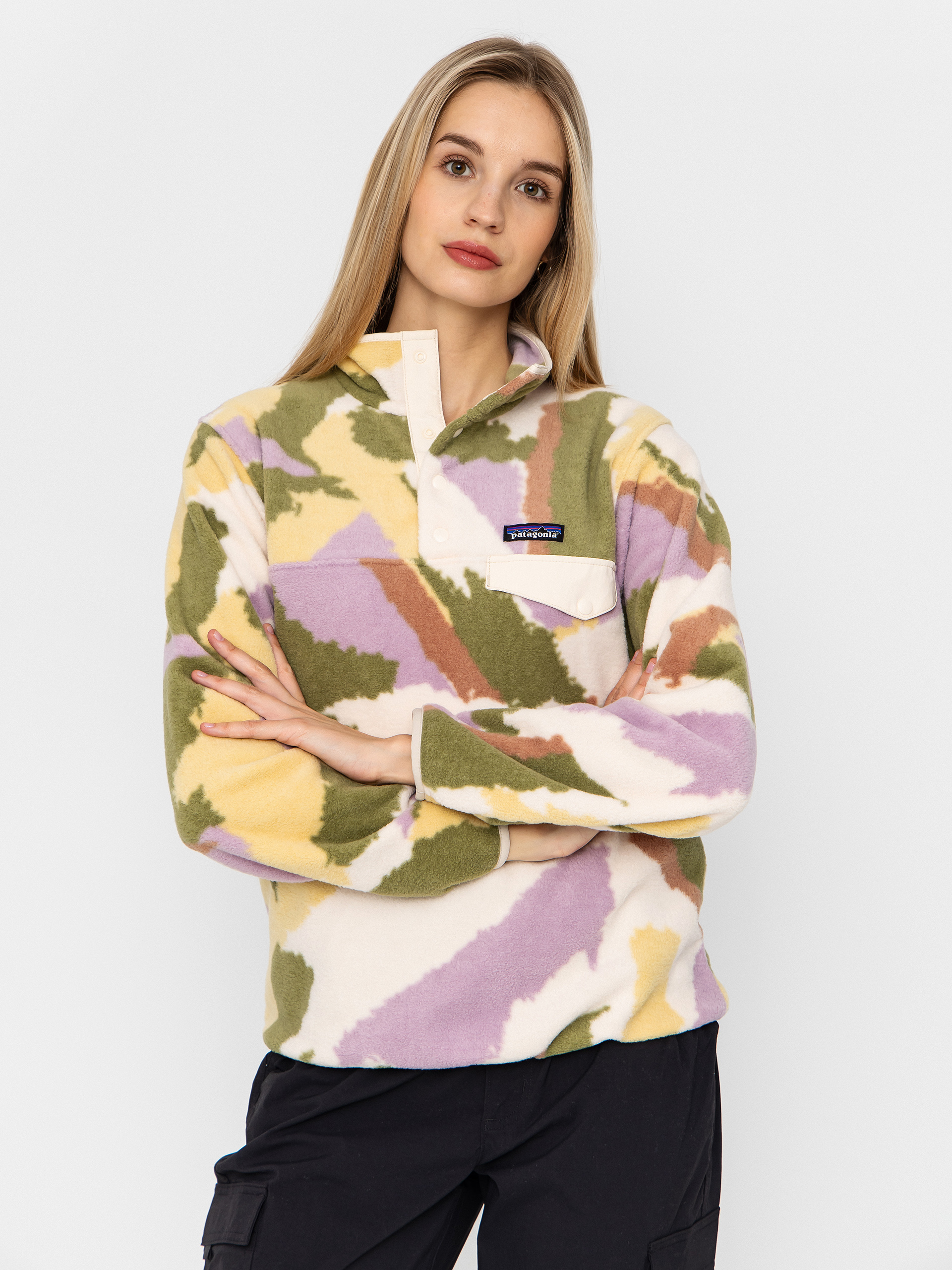 Fleecová mikina Patagonia Lightweight Synchilla Snap T Wmn (sunshine/natural)