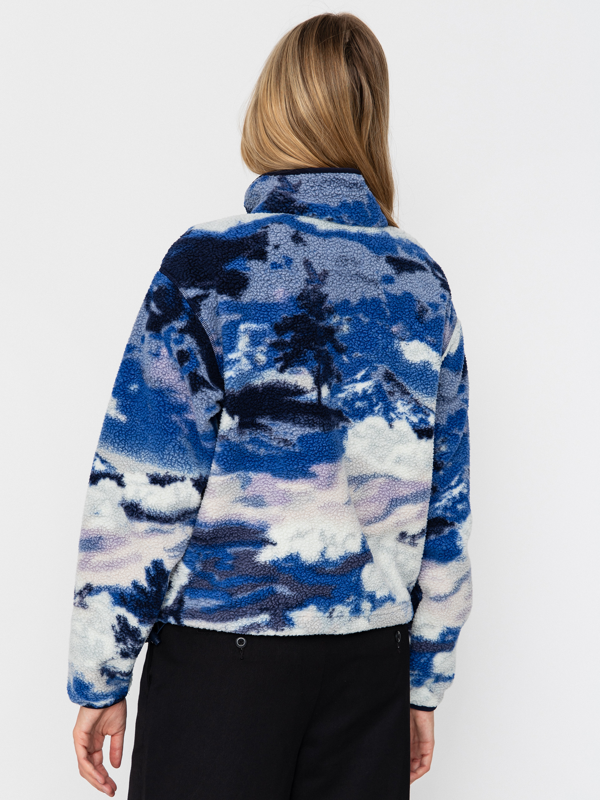 Dámský Fleecová mikina Columbia Helvetia II Printed Cropped Half Snap (nocturnal/dreaming)