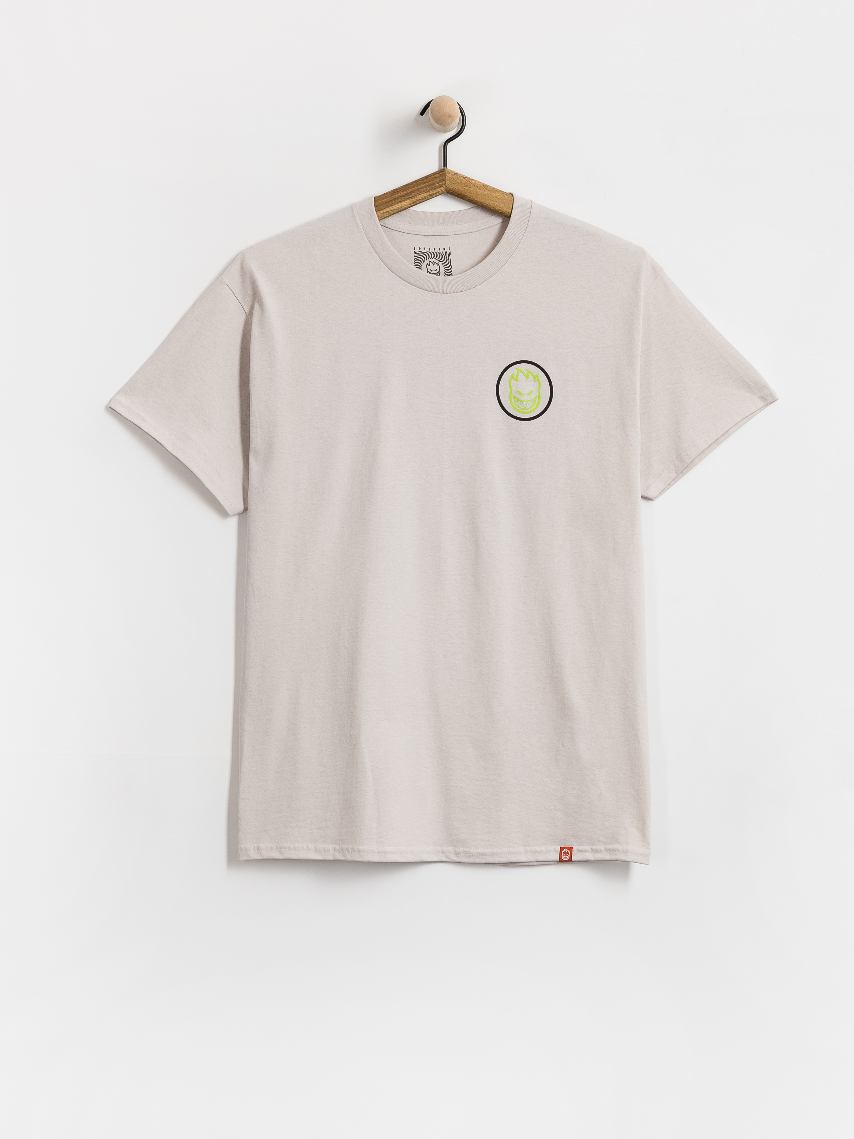 Tričko Spitfire Classic Swirl Overlay (ice grey w/black green prints)