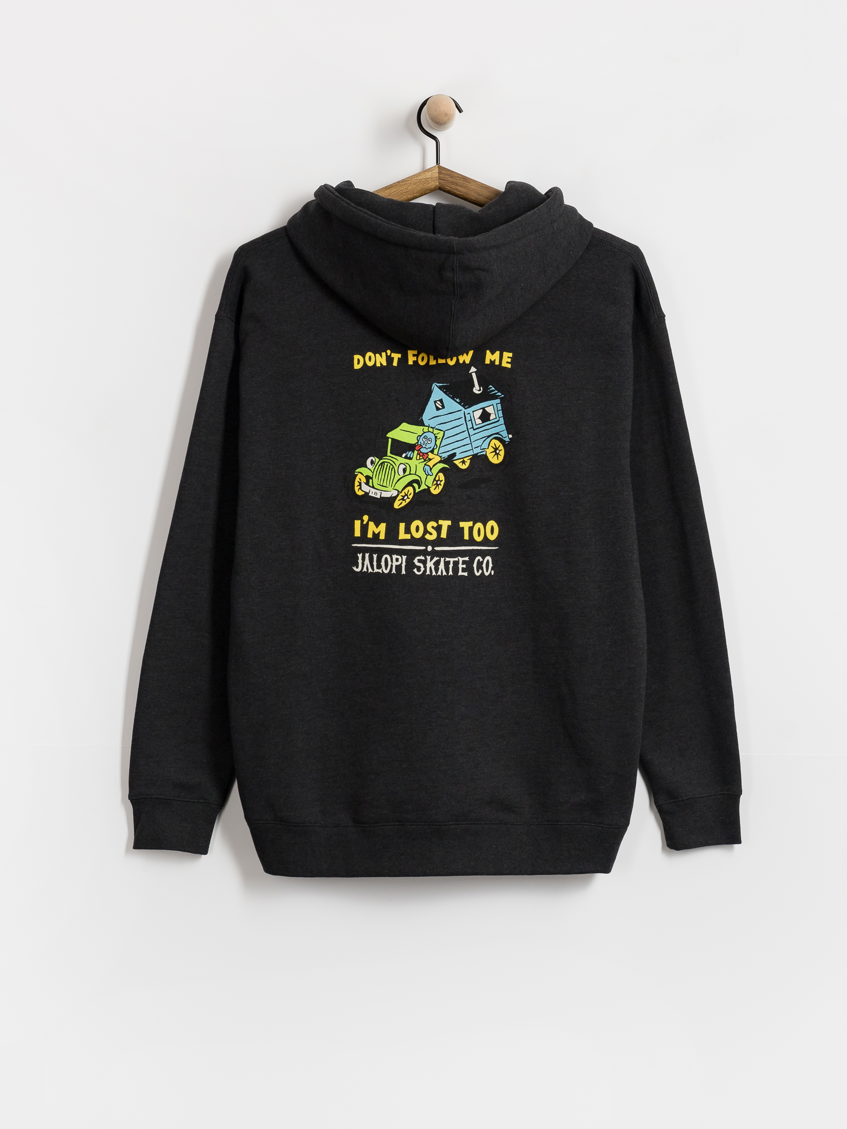 Mikina s kapucí Antihero Jalopi Returns HD (charcoal heather w/multi color prints)