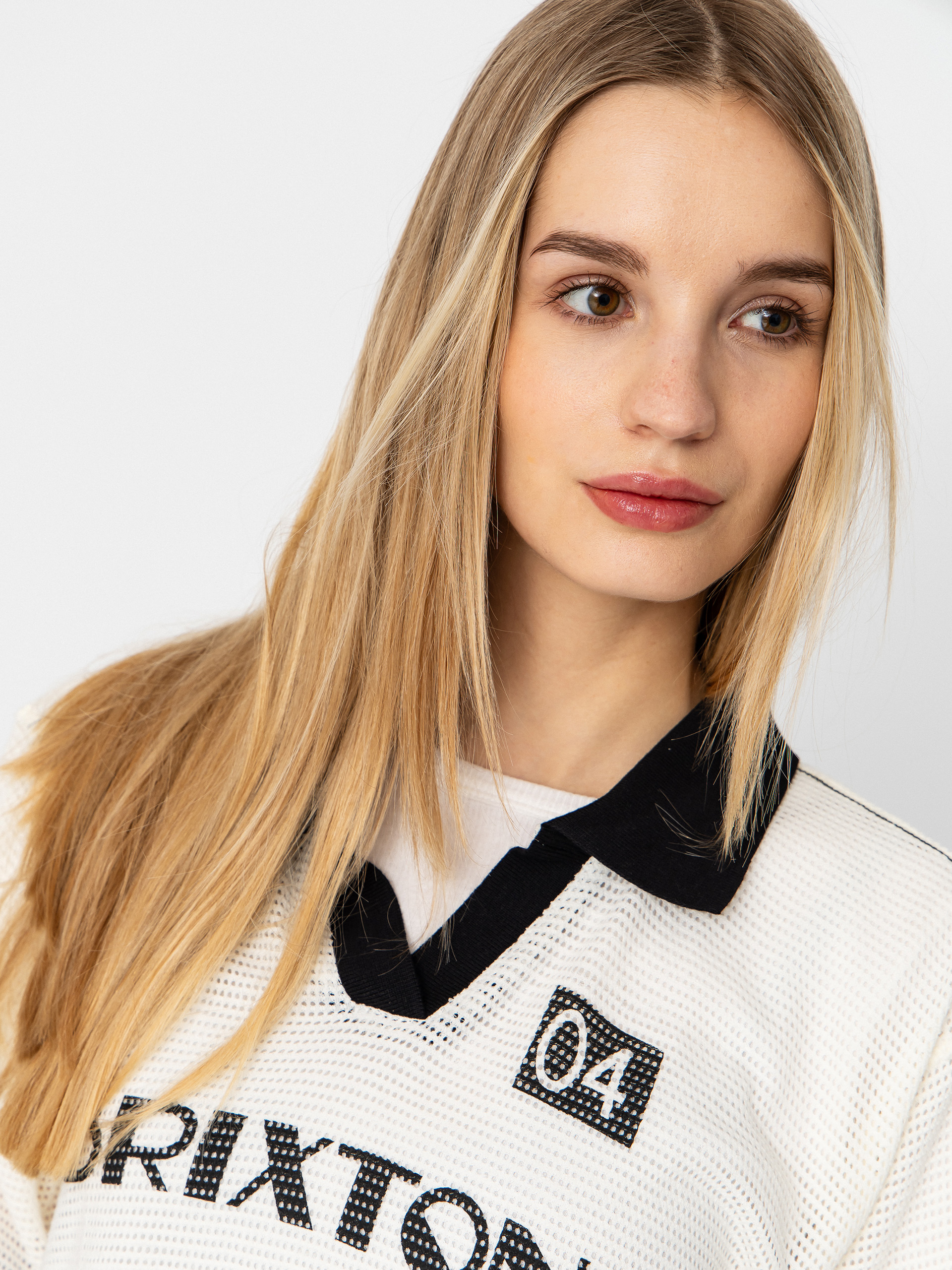 Tričko Brixton Varsity Wmn (off white/black)