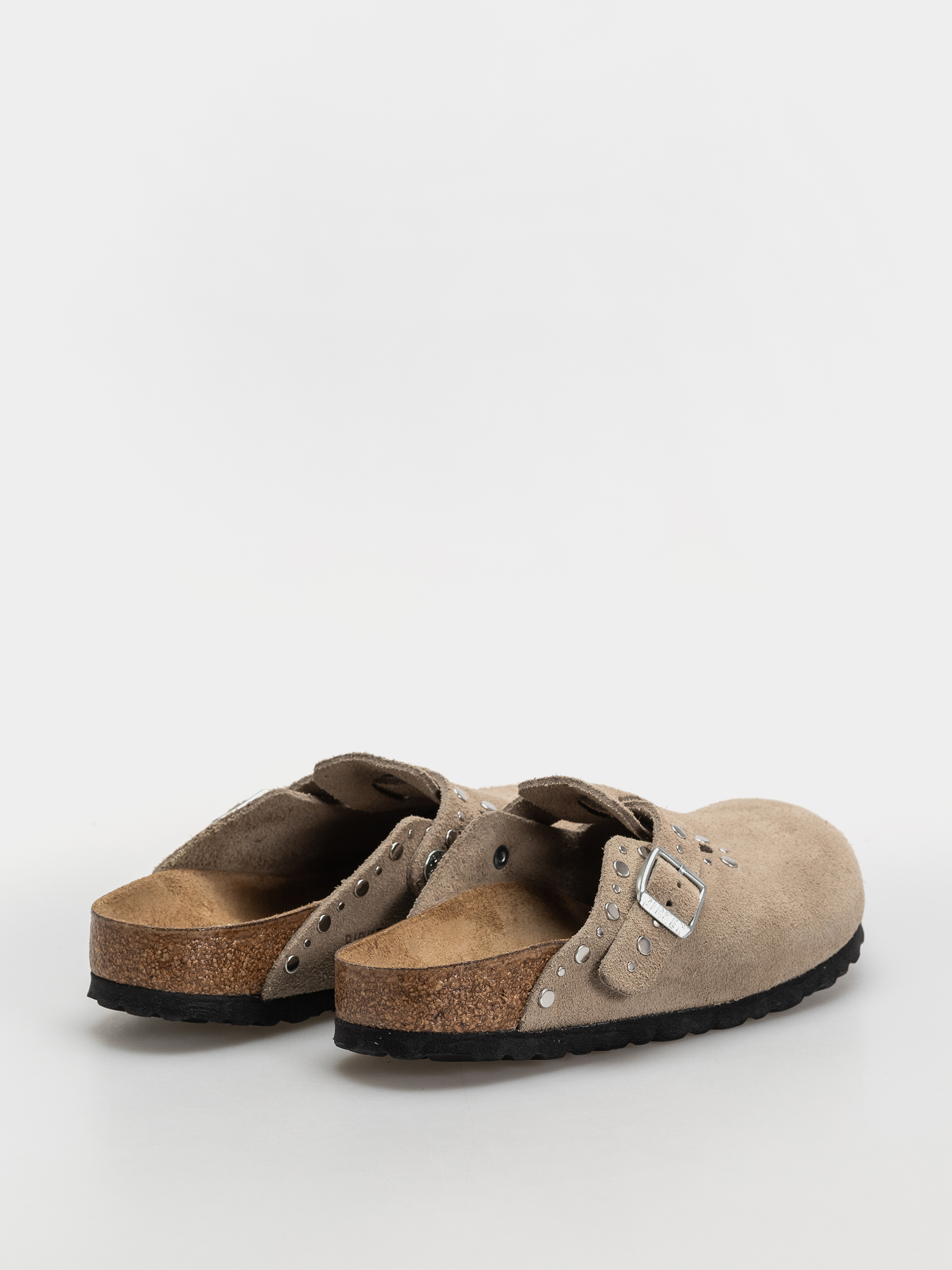 Plážovky Birkenstock Boston Rivets Suede Leather Narrow Wmn (taupe)