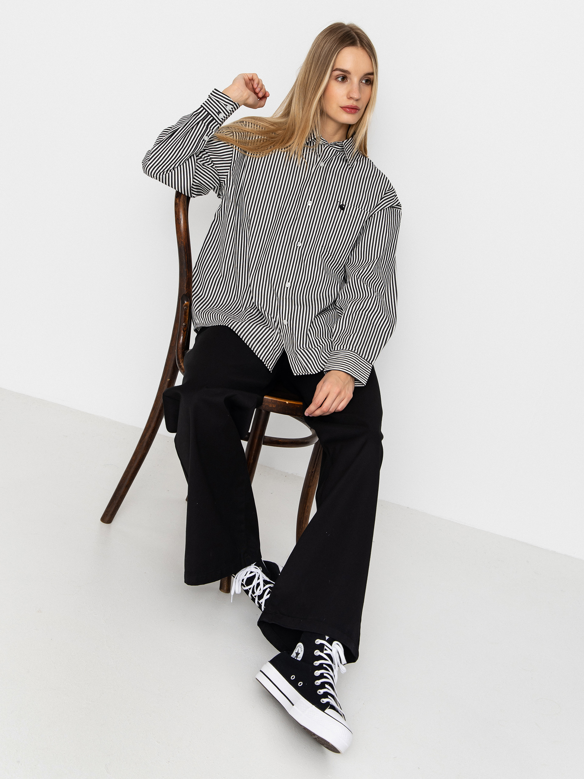 Košile Carhartt WIP Daldry Wmn (daldry stripe/black/wax)