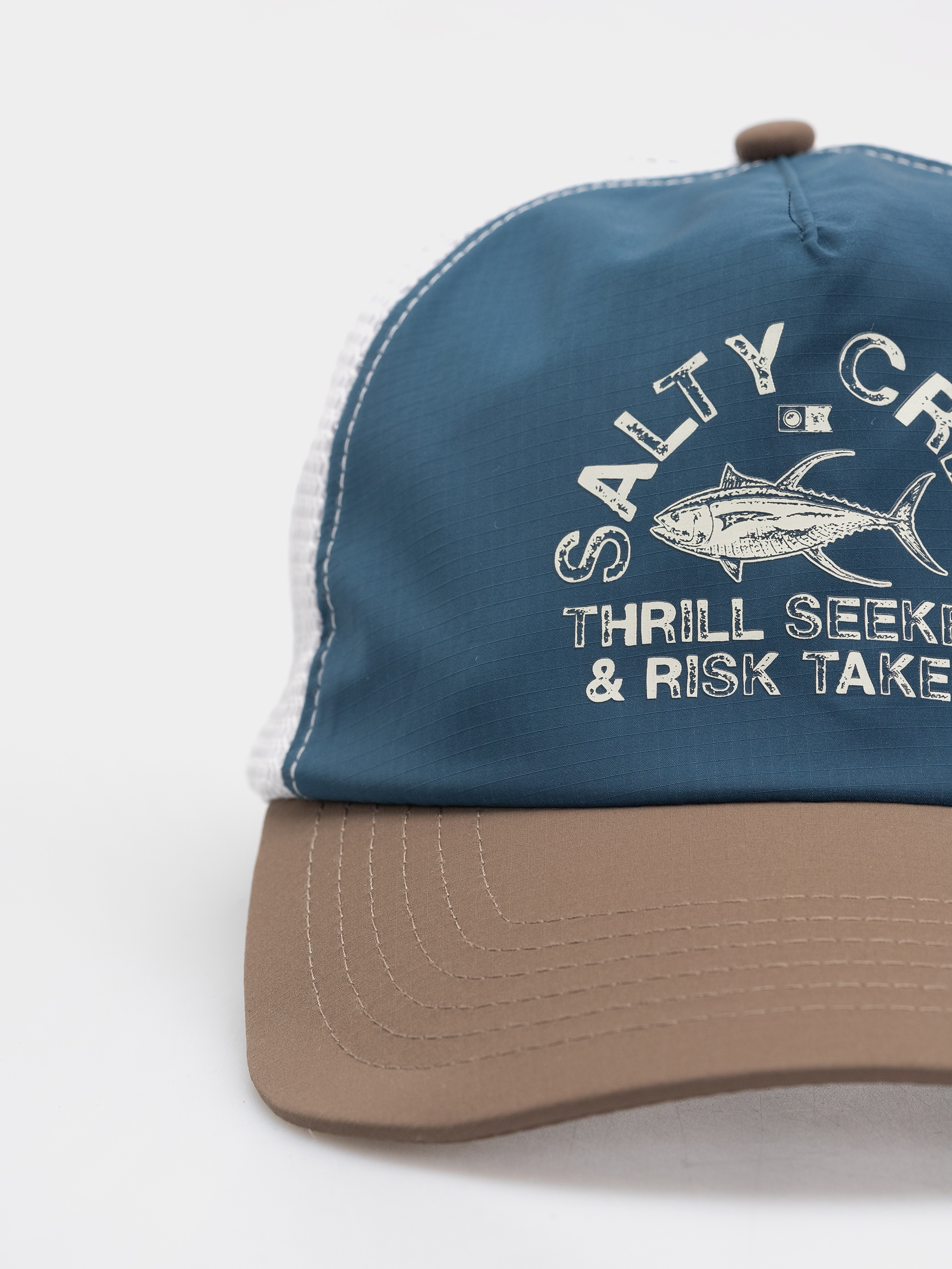 Kšiltovka  Salty Crew Stamped Trucker (deep ocean/brown)