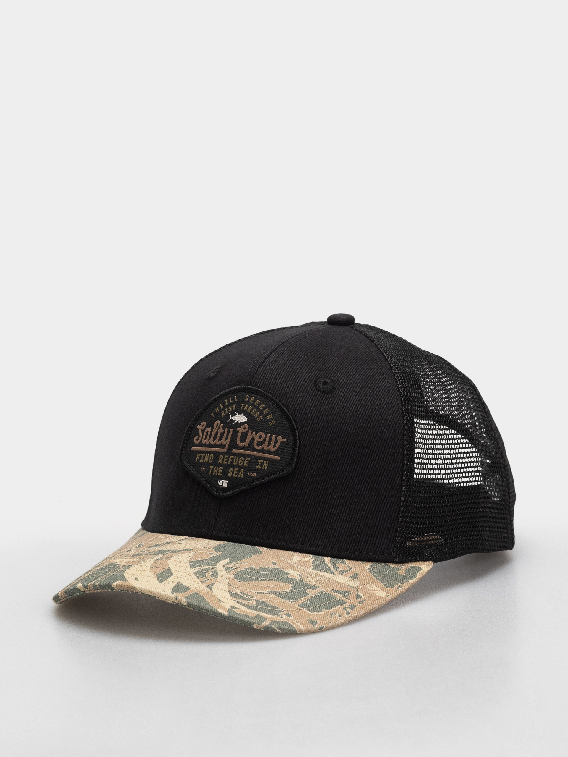 Kšiltovka  Salty Crew Border Trucker (black camo)