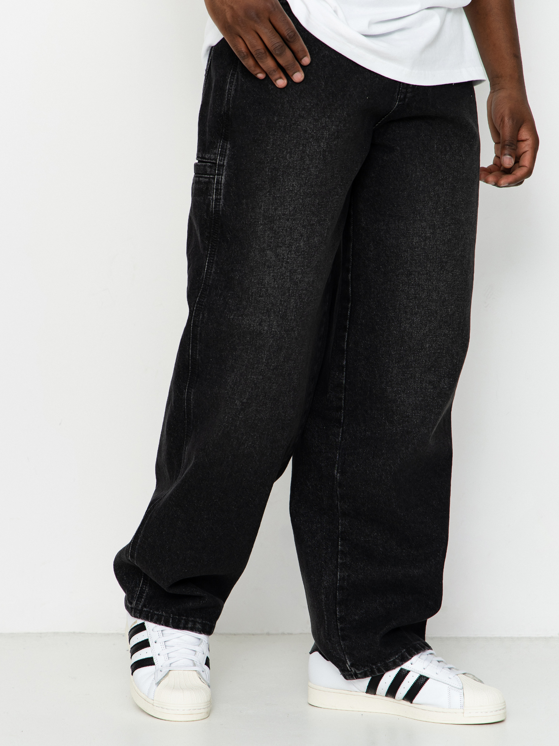 Kalhoty Dickies 958 Baggy Tapered Work (black wash faded)