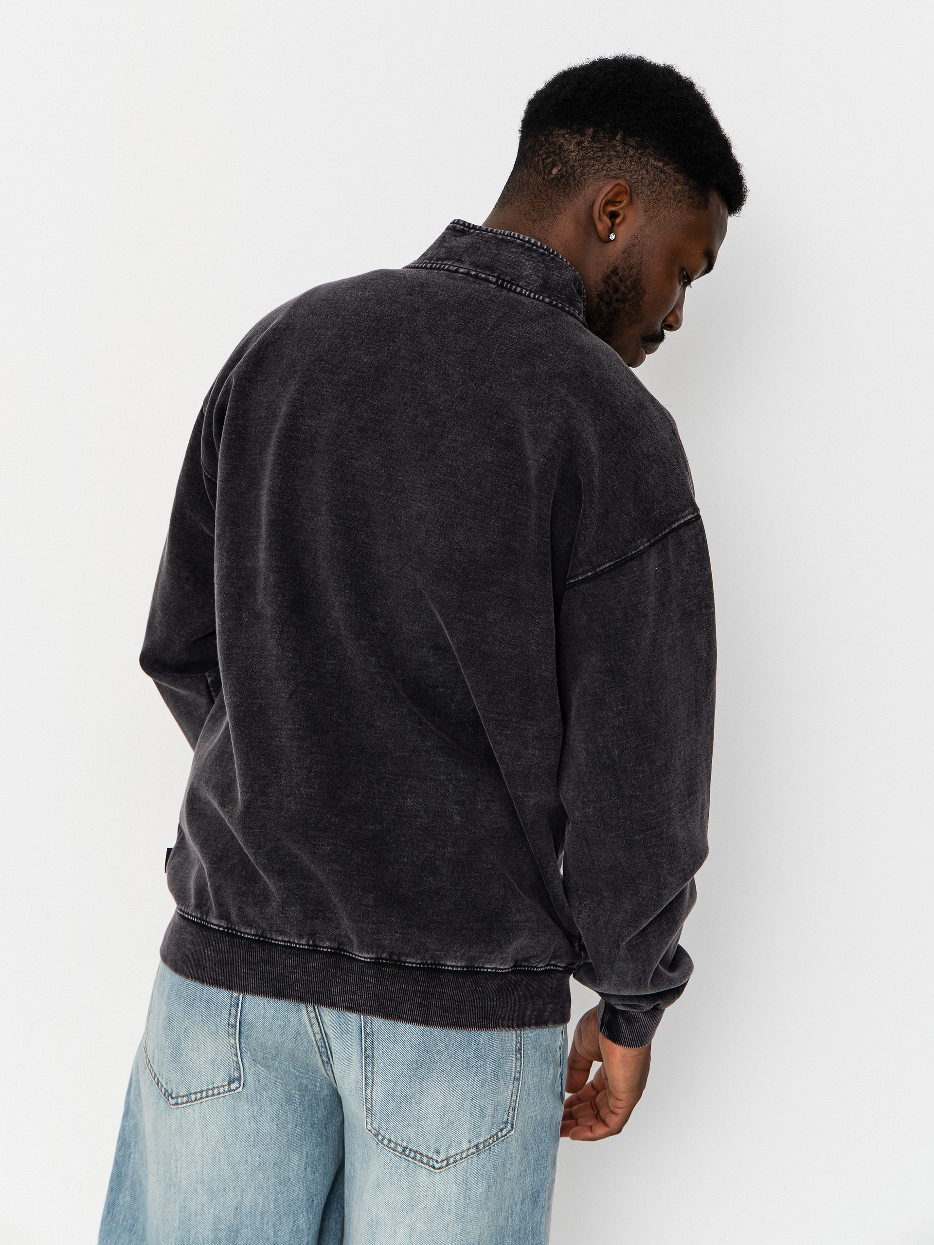 Mikina Volcom Single Stone Quarter ZIP (light acid black)