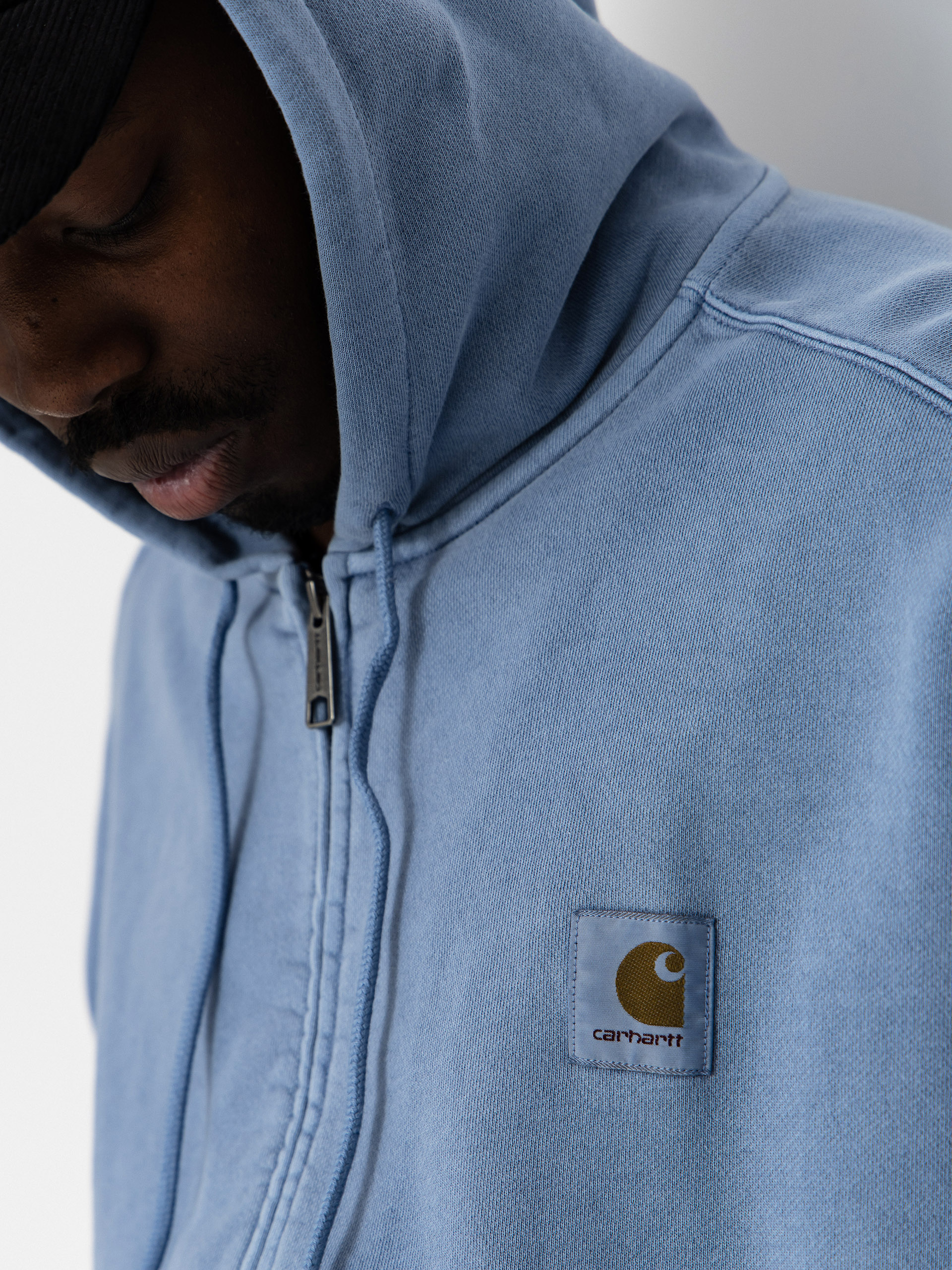 Mikina s kapucí Carhartt WIP Nelson ZHD (gentle blue)