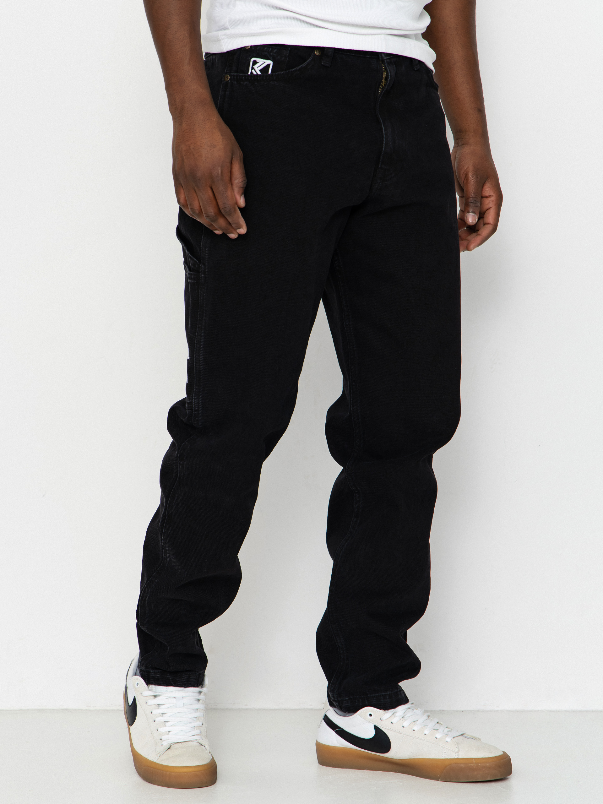 Kalhoty Karl Kani Retro Tapered Workwear Denim (vintage black)