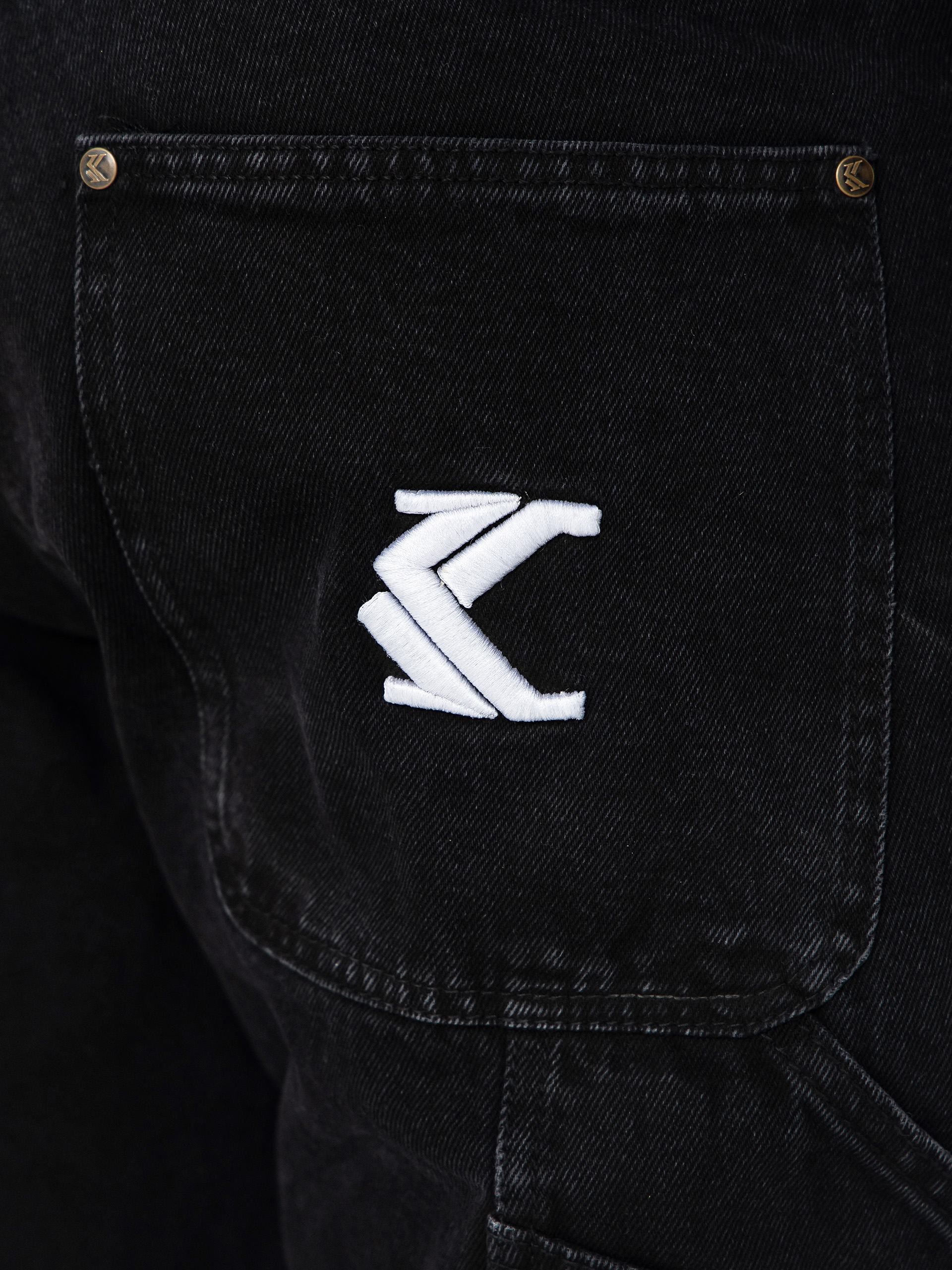 Kalhoty Karl Kani Retro Tapered Workwear Denim (vintage black)