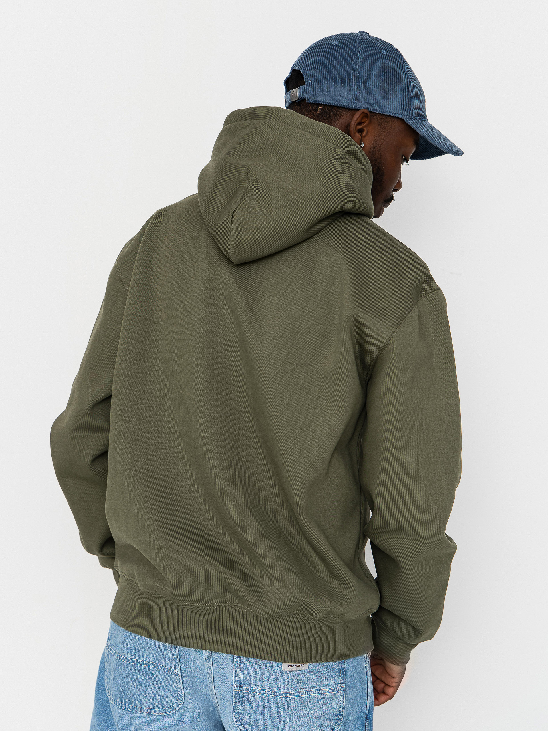 Mikina s kapucí Carhartt WIP Carhartt HD (leaf/tourmaline)