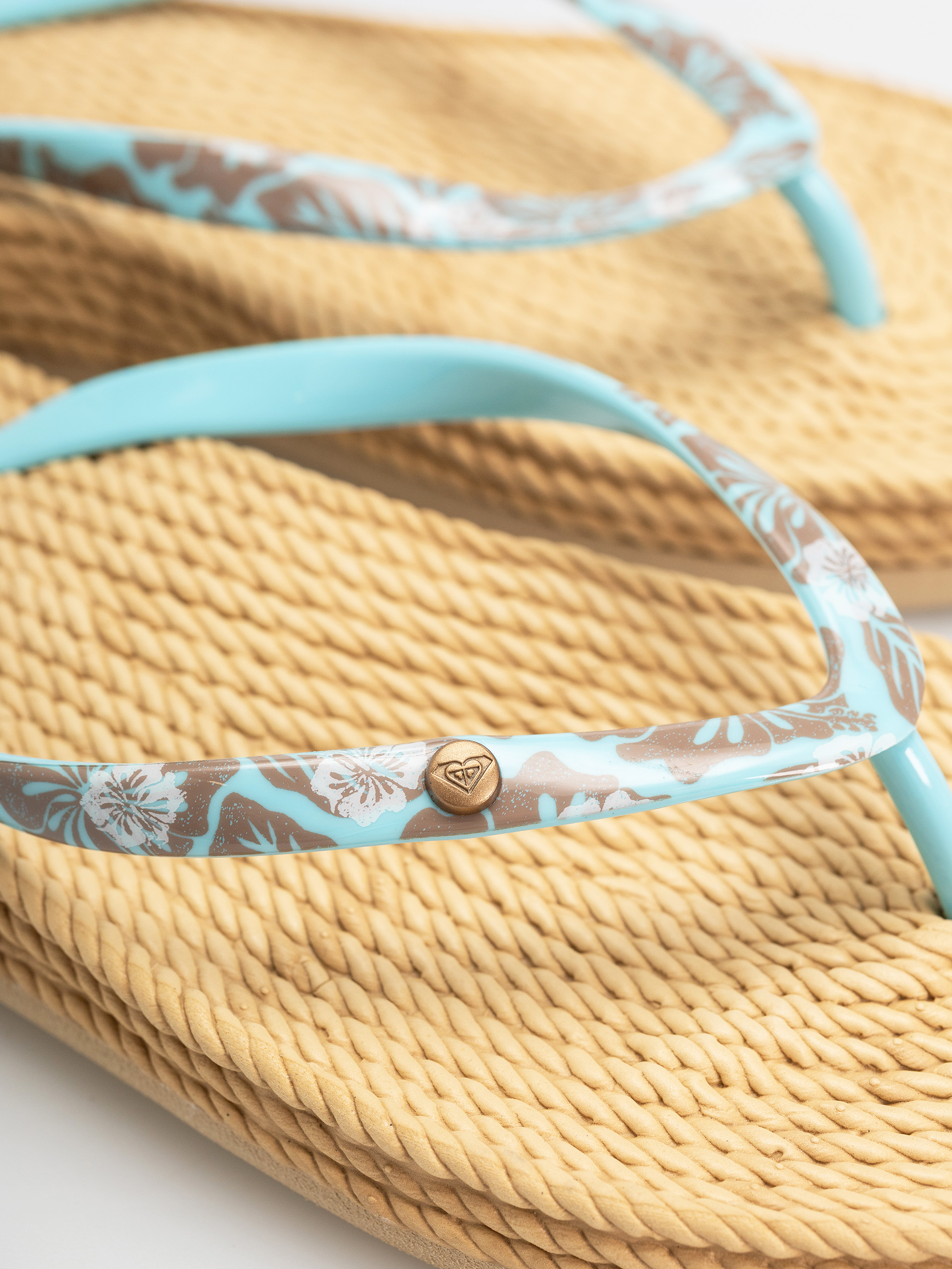 Plážovky Roxy South Beach III Wmn (light blue/brown)