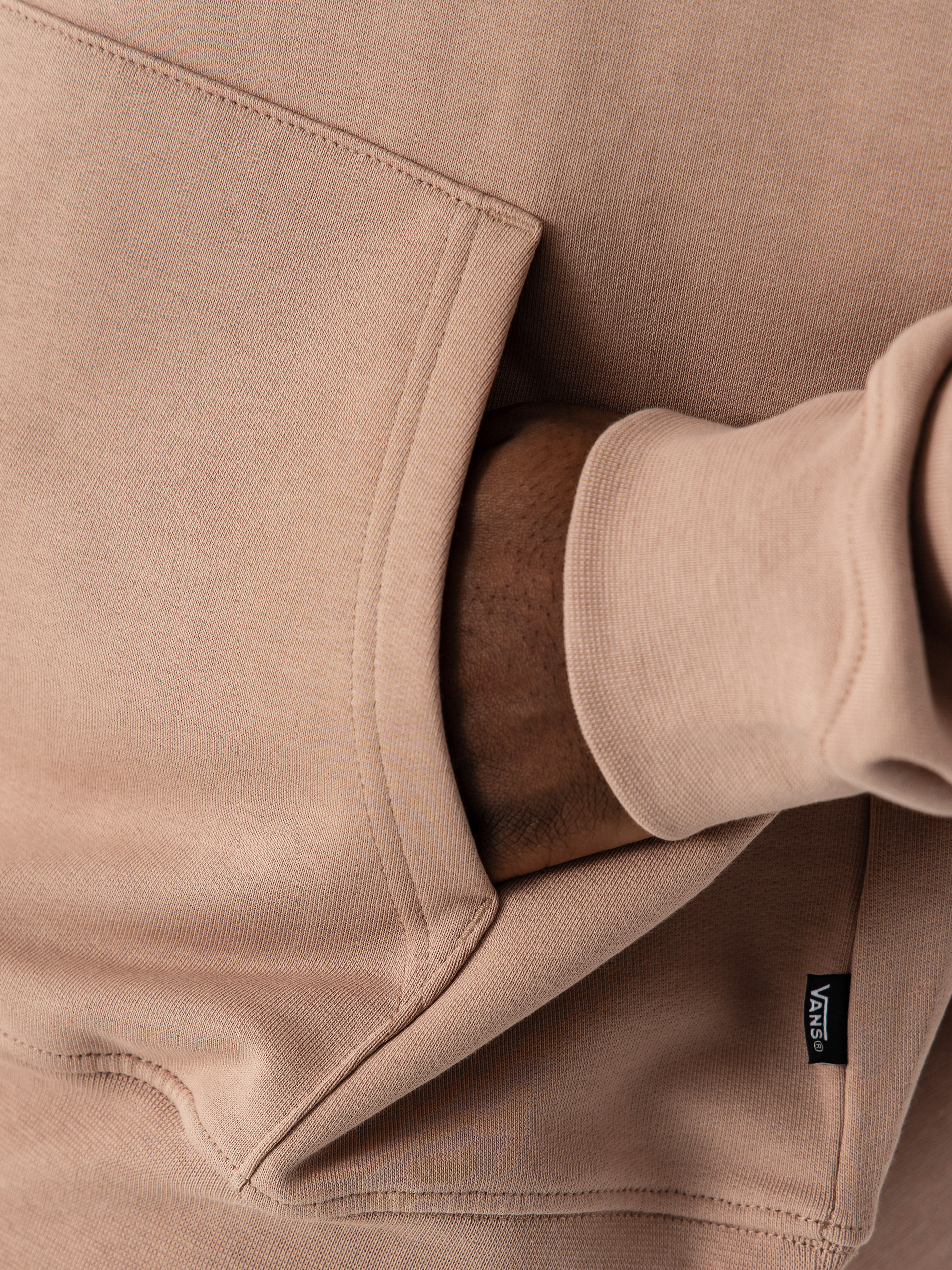 Mikina s kapucí Vans Blocked Box HD (warm taupe)