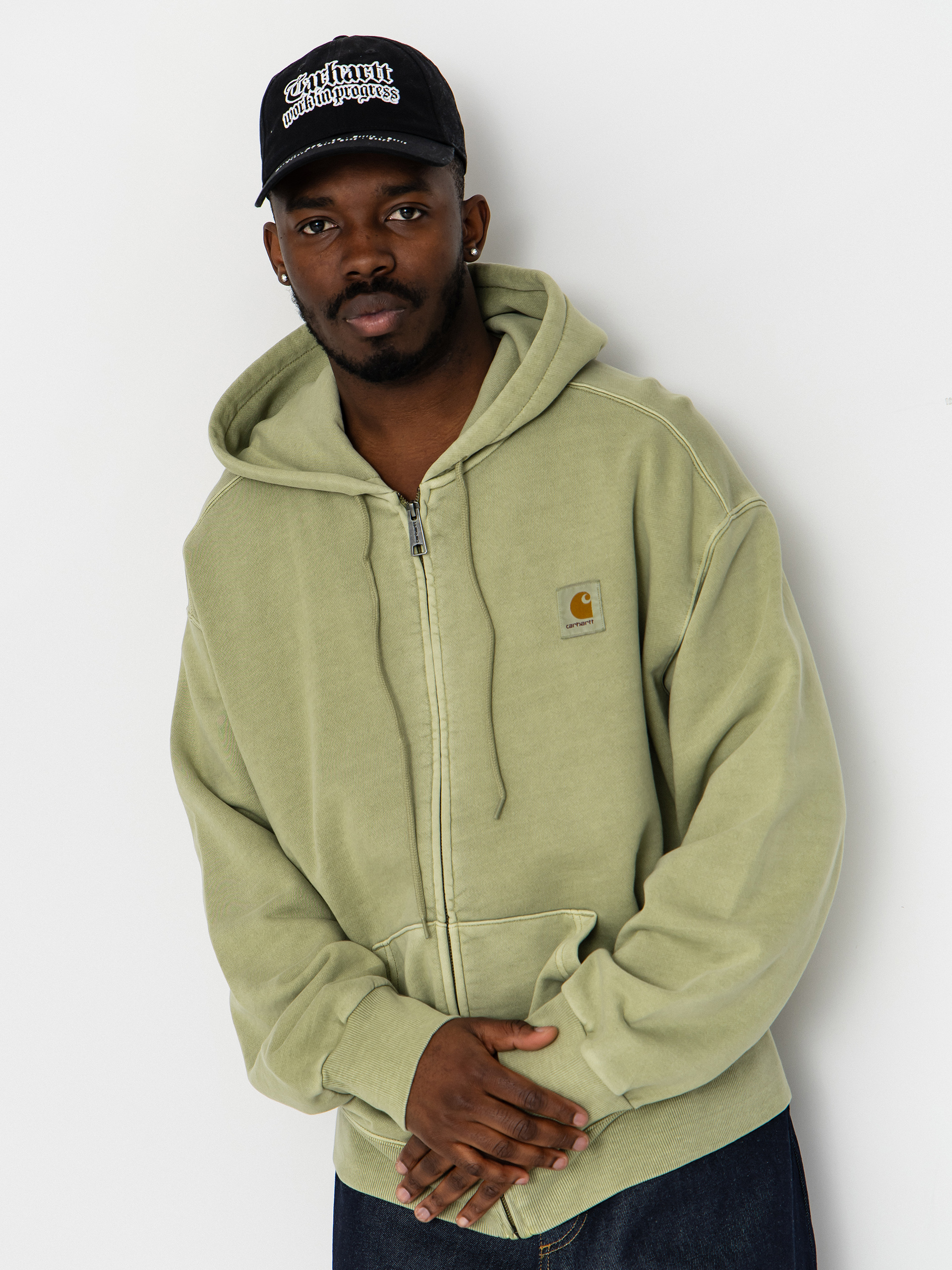 Mikina s kapucu00ed Carhartt WIP Nelson ZHD (gentle green)