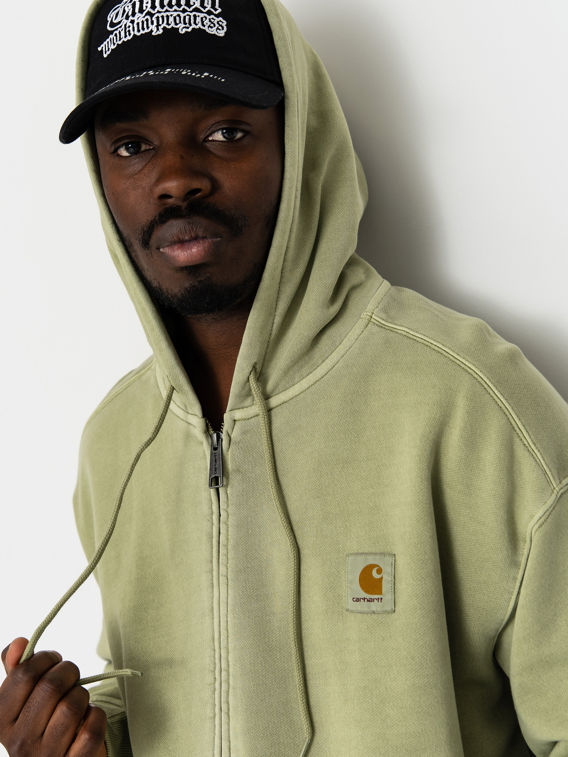 Mikina s kapucí Carhartt WIP Nelson ZHD (gentle green)