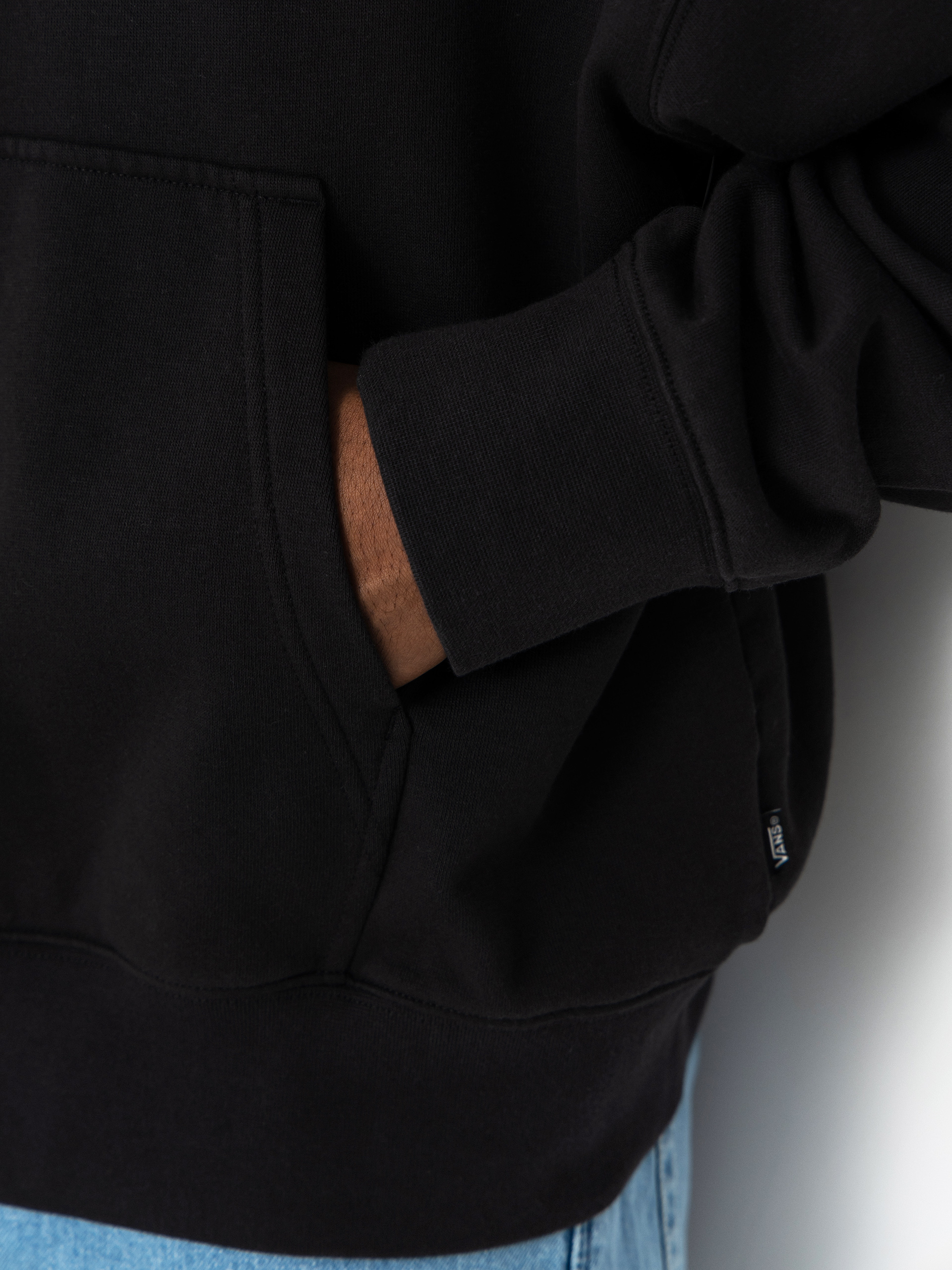 Mikina s kapucí Vans Stacked Hi HD (black/white)