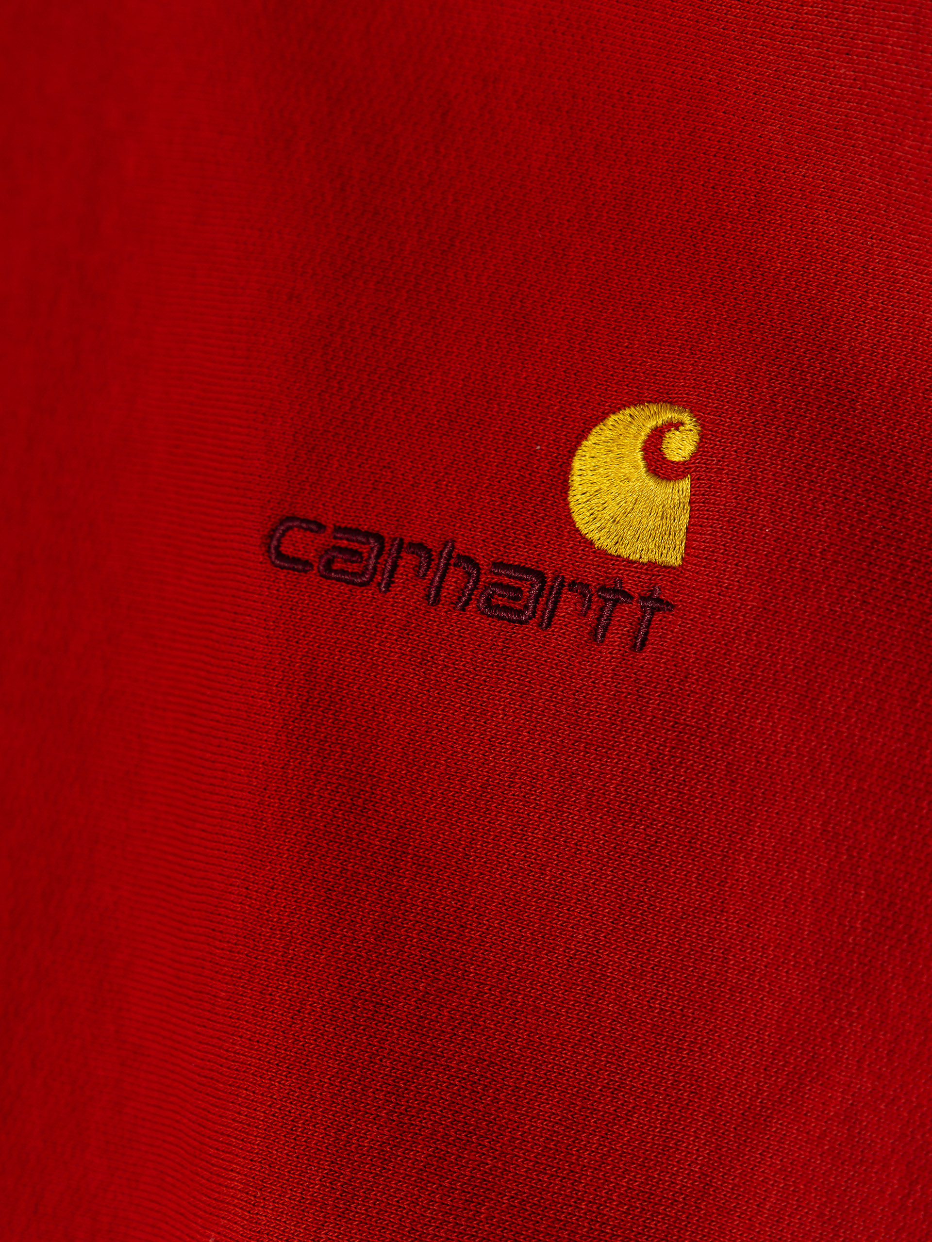 Mikina s kapucí Carhartt WIP American Script HD (oxide red)
