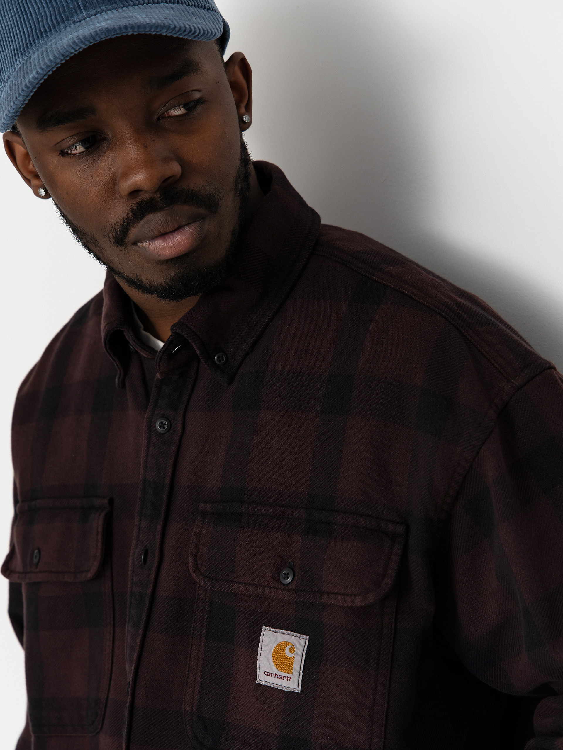 Košile Carhartt WIP Edmands (edmands check/natural/palisander)