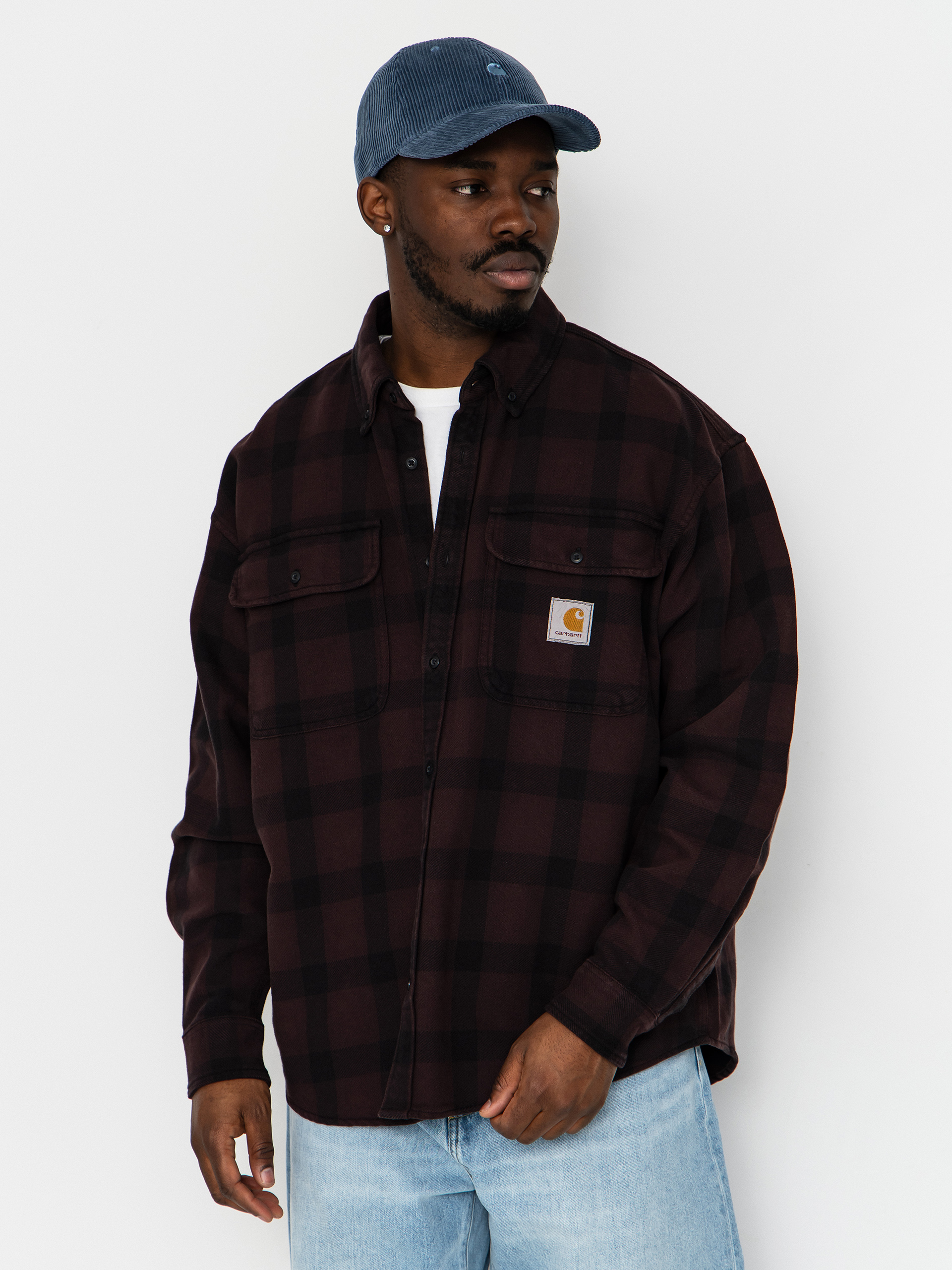 Košile Carhartt WIP Edmands (edmands check/natural/palisander)
