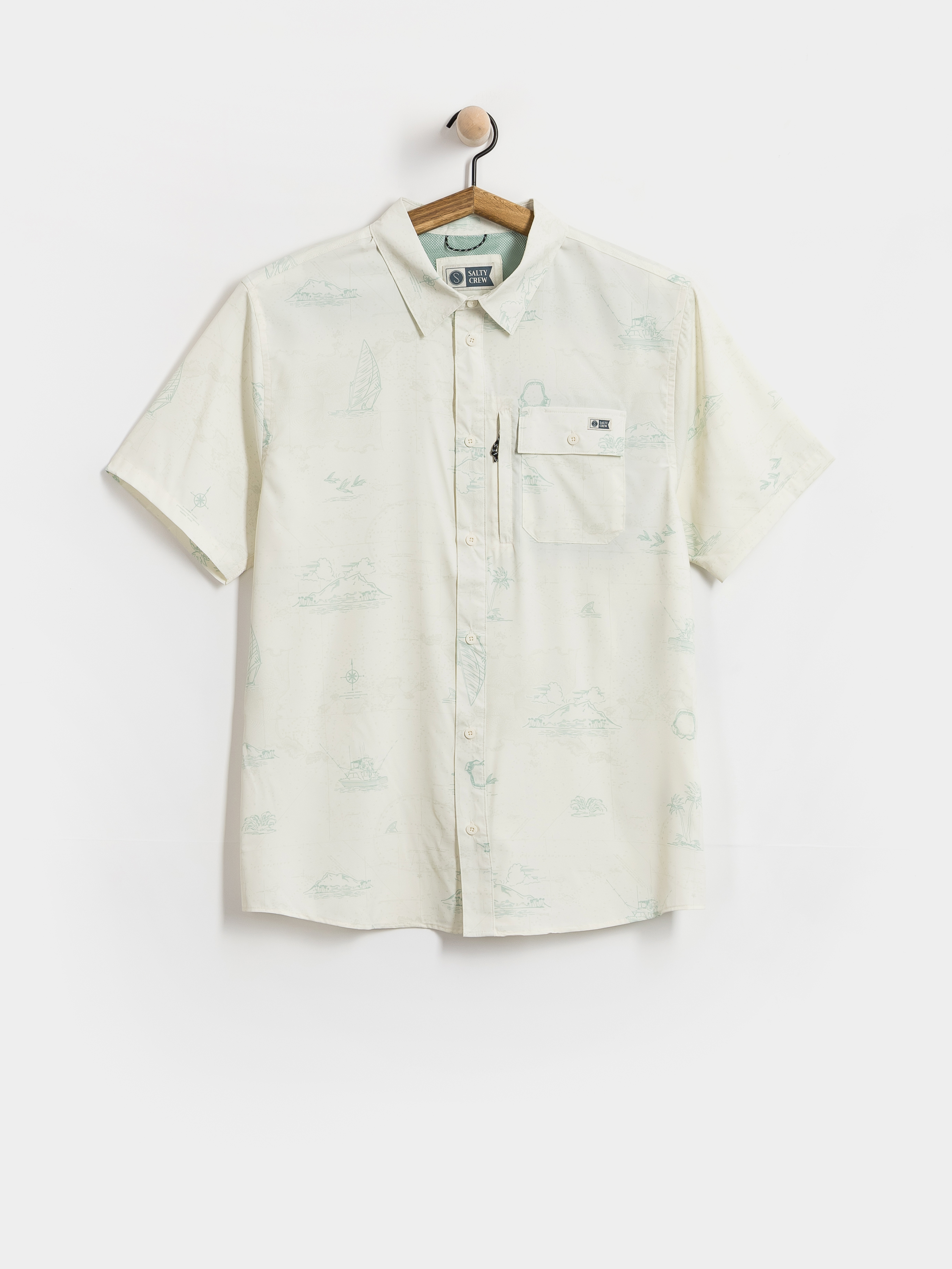 Košile Salty Crew Flagship Uv Button Up (white)