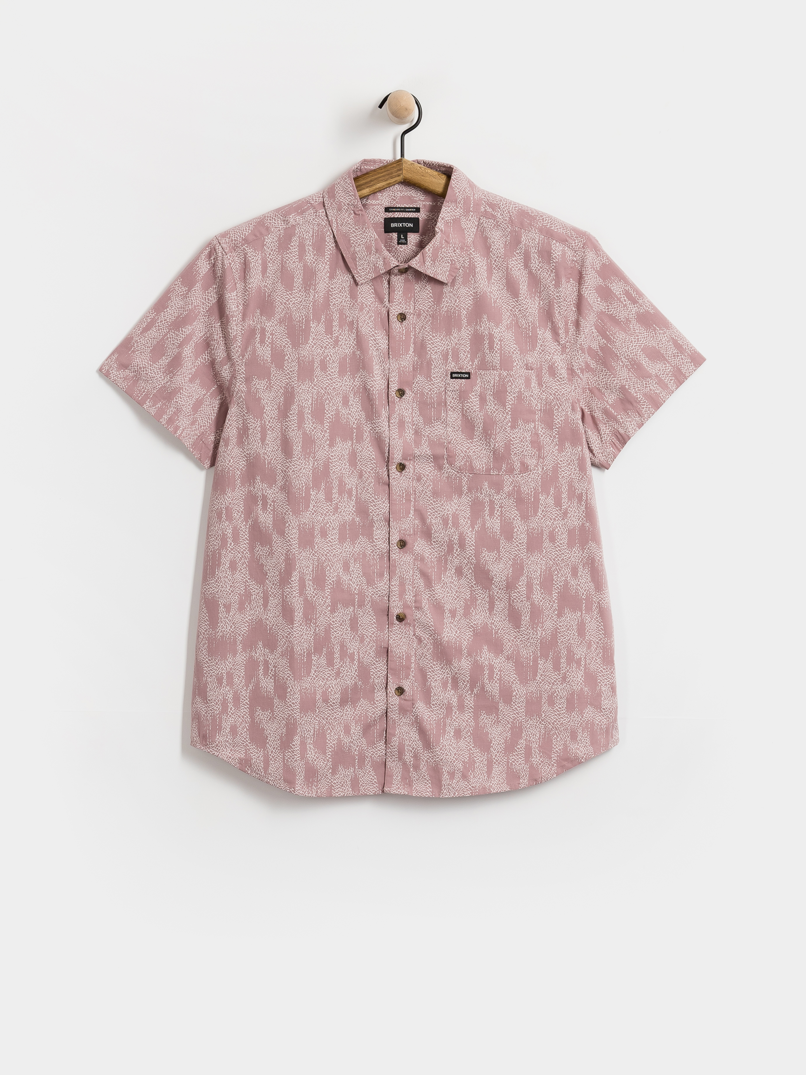 Kou0161ile Brixton Charter Print (dark pink/silver crackle paint)