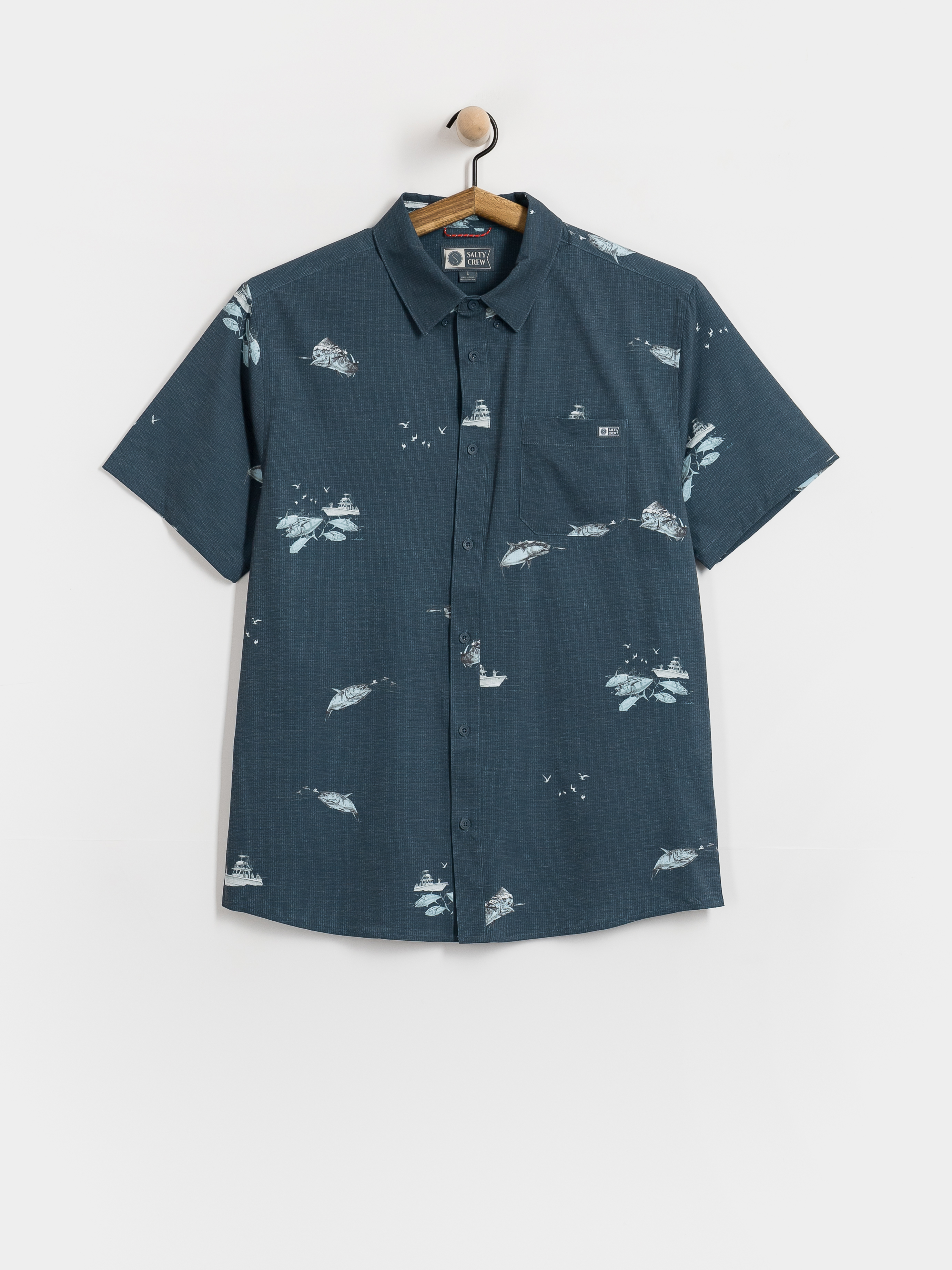 Košile Salty Crew Breezer Perf Button Up (midnight navy)