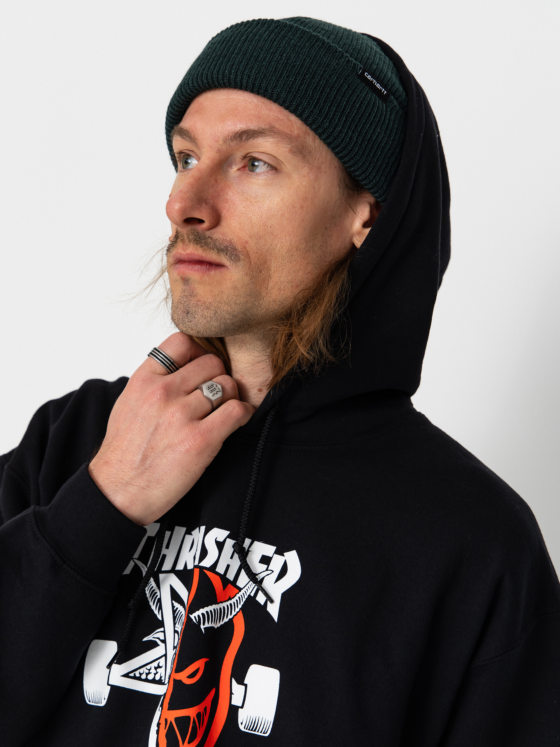 Mikina s kapucí Thrasher x Spitfire Thrash & Burn HD (black)