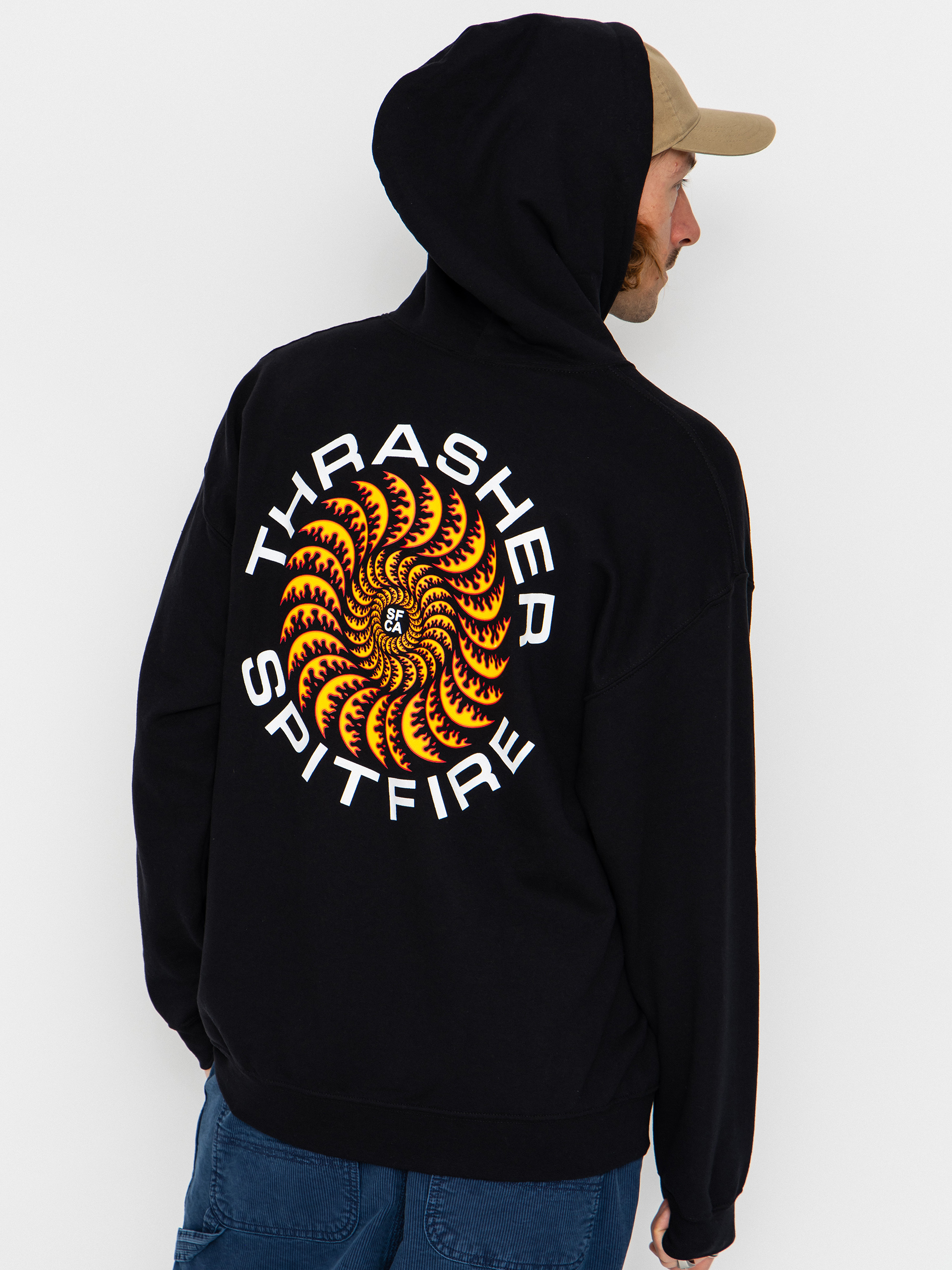 Mikina s kapucí Thrasher x Spitfire Classic Swirl HD