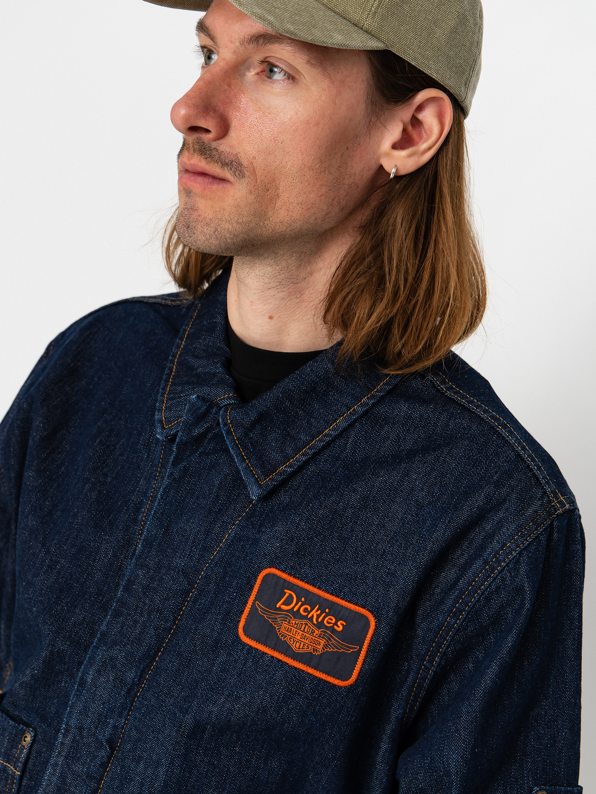 Bunda Dickies X Harley Davidson Boxy Denim (rinsed indigo blue)