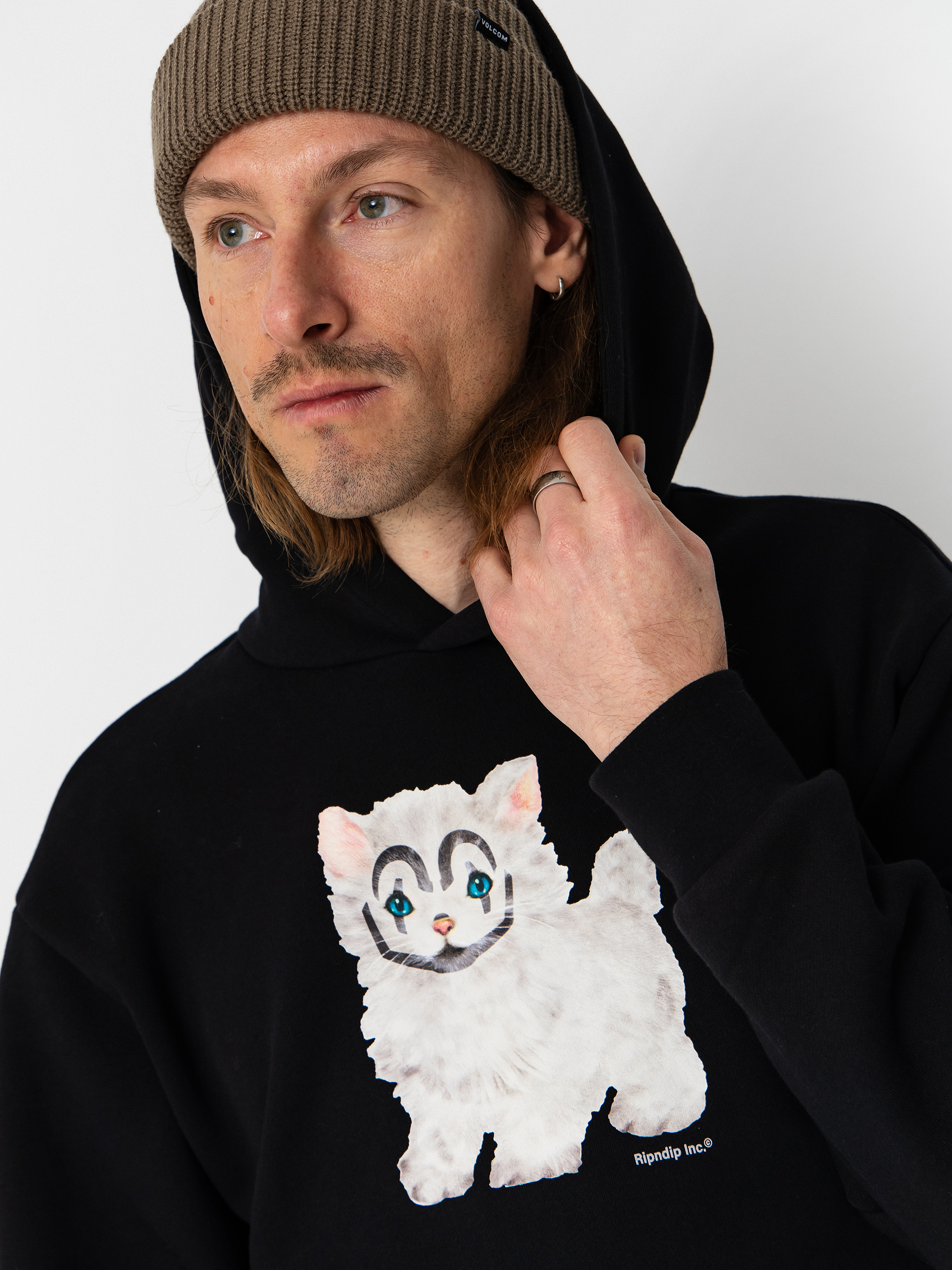 Mikina s kapucí RipNDip Pet Me Im Cute HD (black)