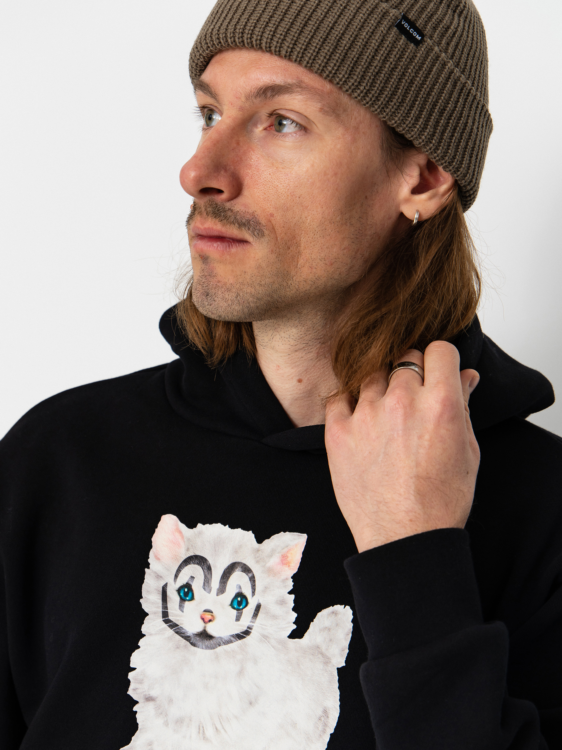 Mikina s kapucí RipNDip Pet Me Im Cute HD (black)