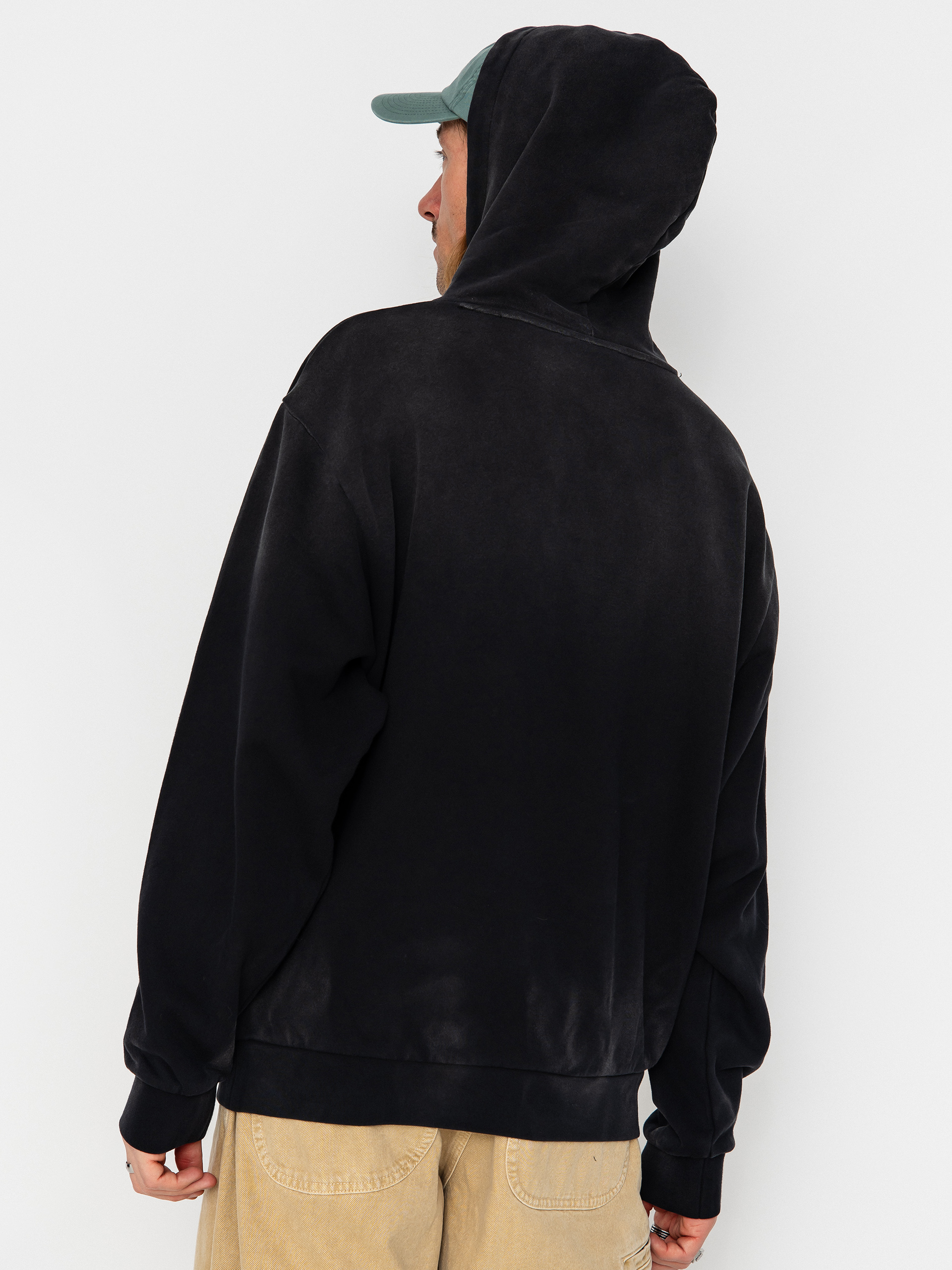 Mikina s kapucí RipNDip Legendary Nerm HD (black vintage wash)