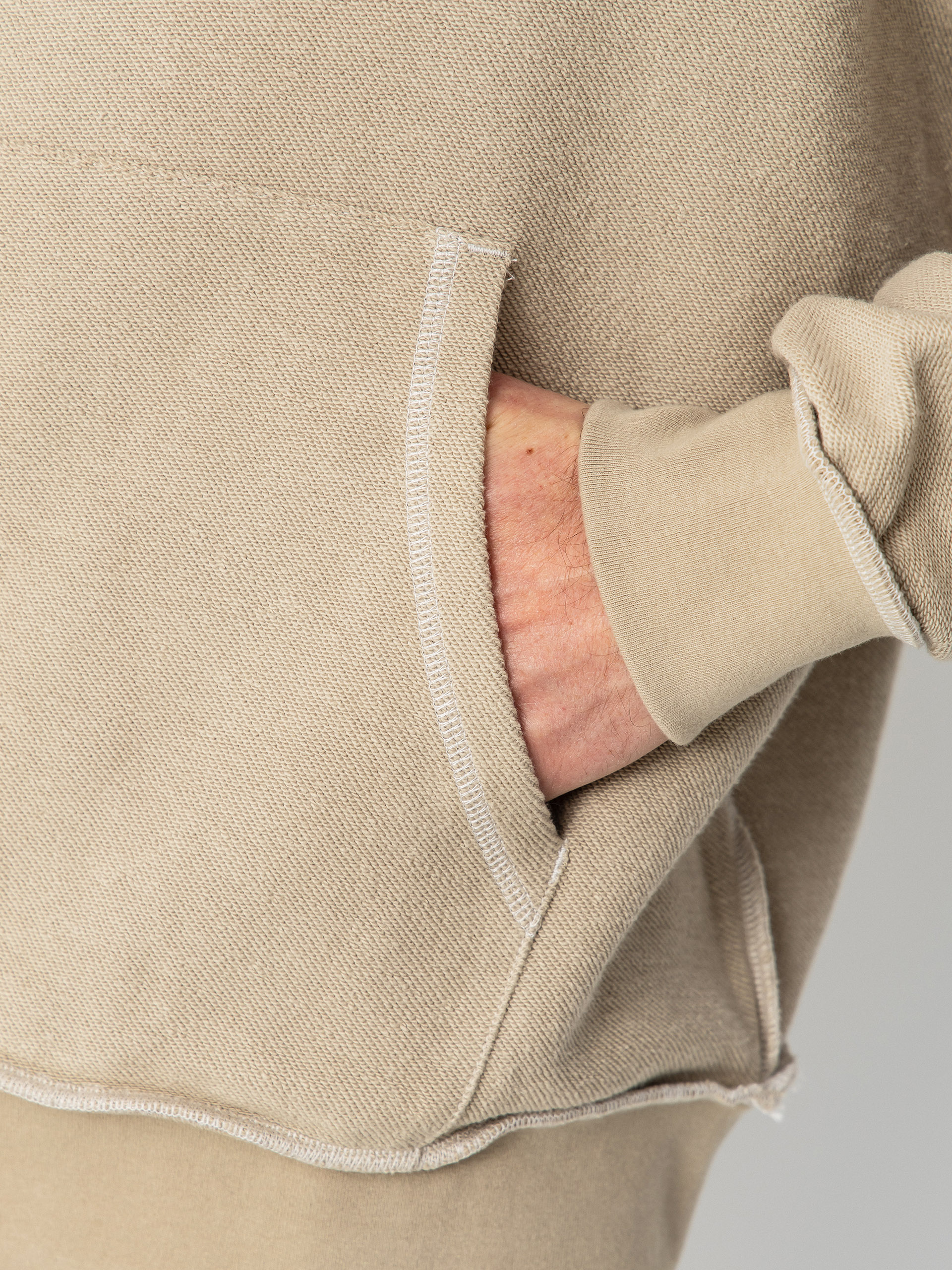 Mikina s kapucí RipNDip Linked Up Reverse Stitched HD (khaki)
