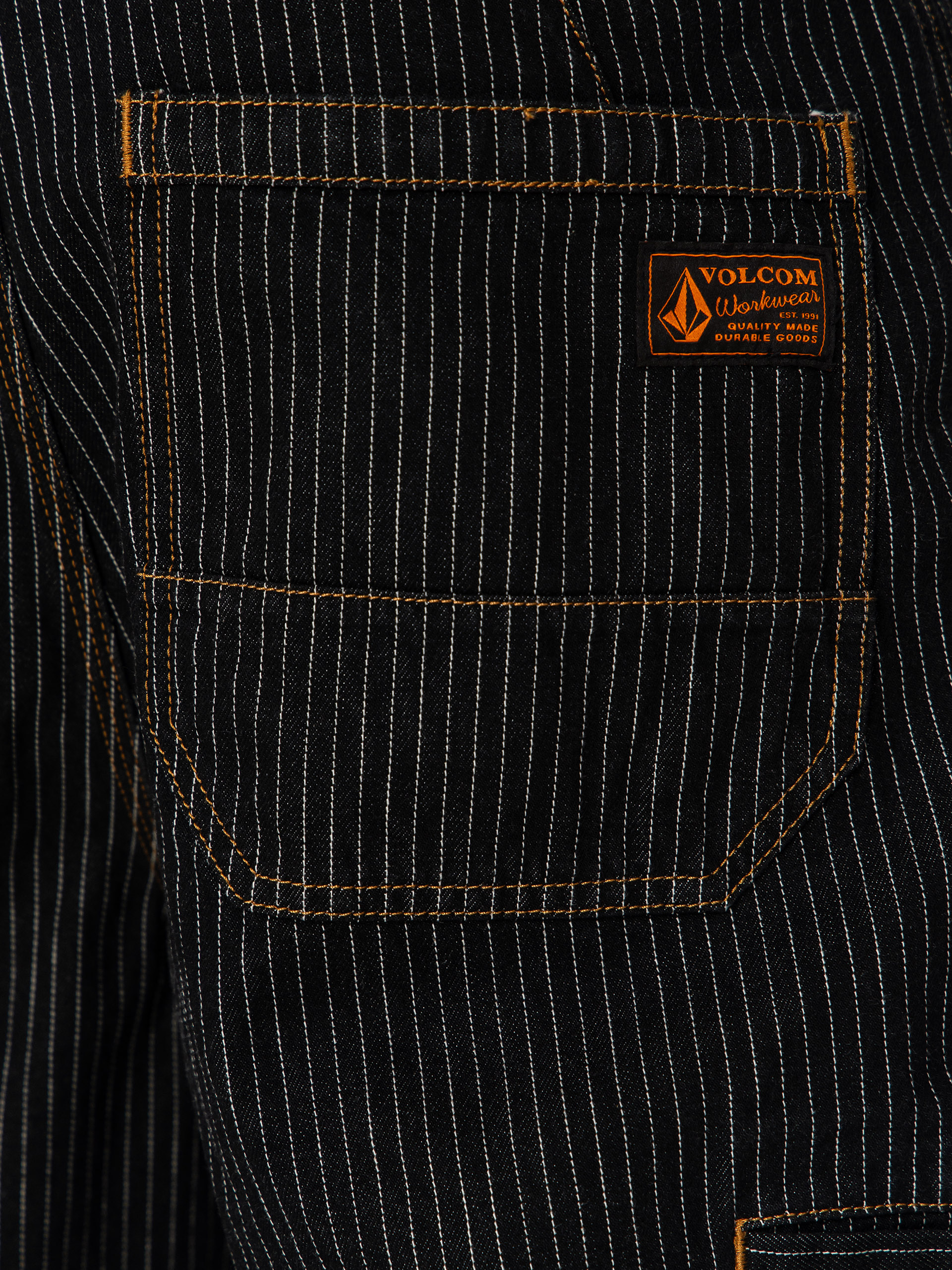 Kalhoty Volcom Work Dialed (black stripe)