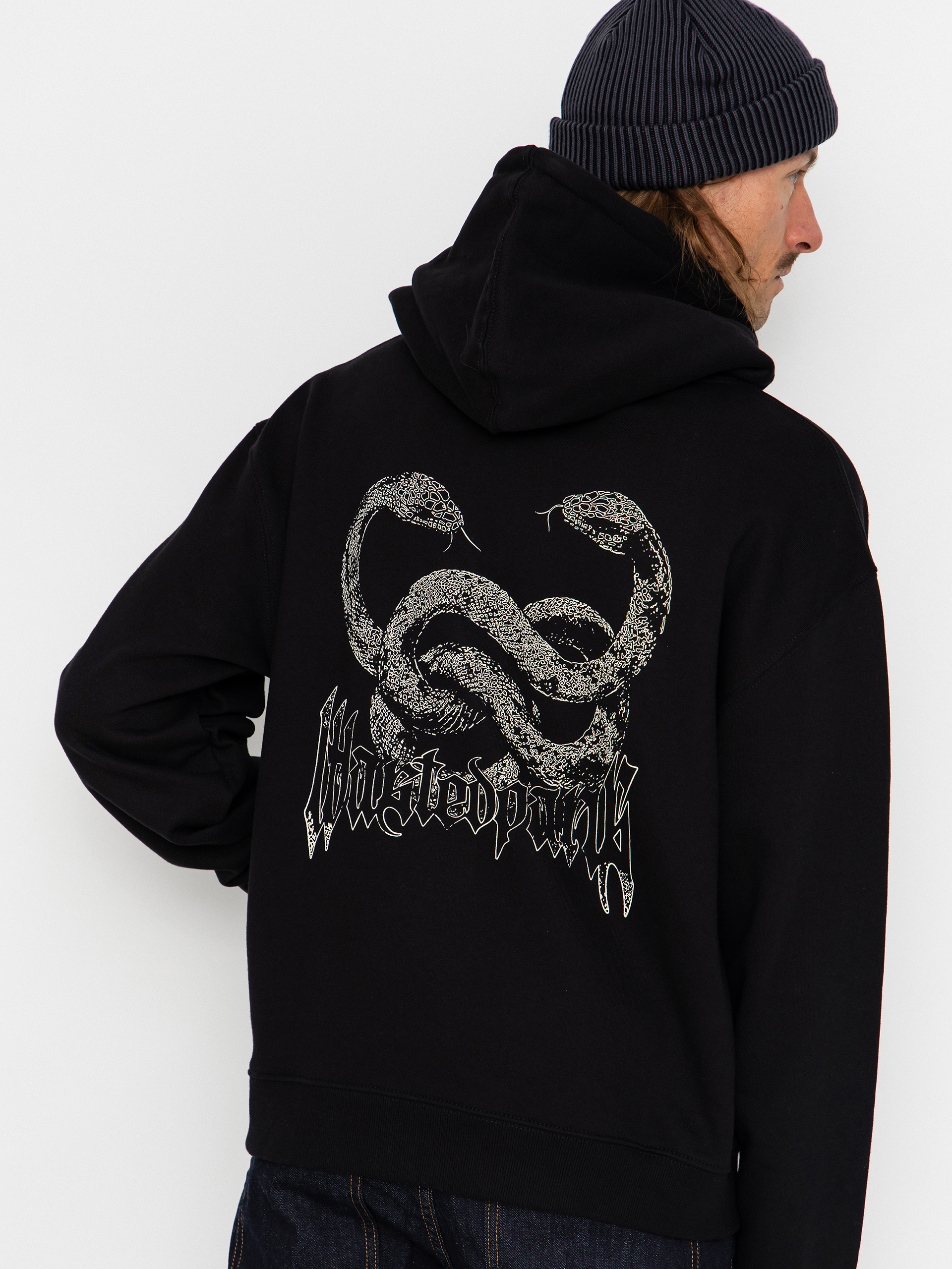Mikina s kapucí Wasted Paris Snakes HD (black)