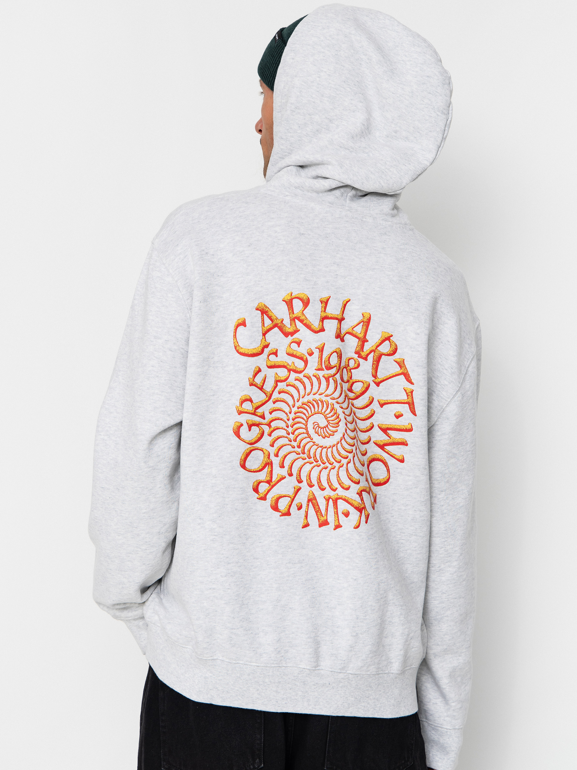 Mikina s kapucu00ed Carhartt WIP Spiral HD (ash heather)