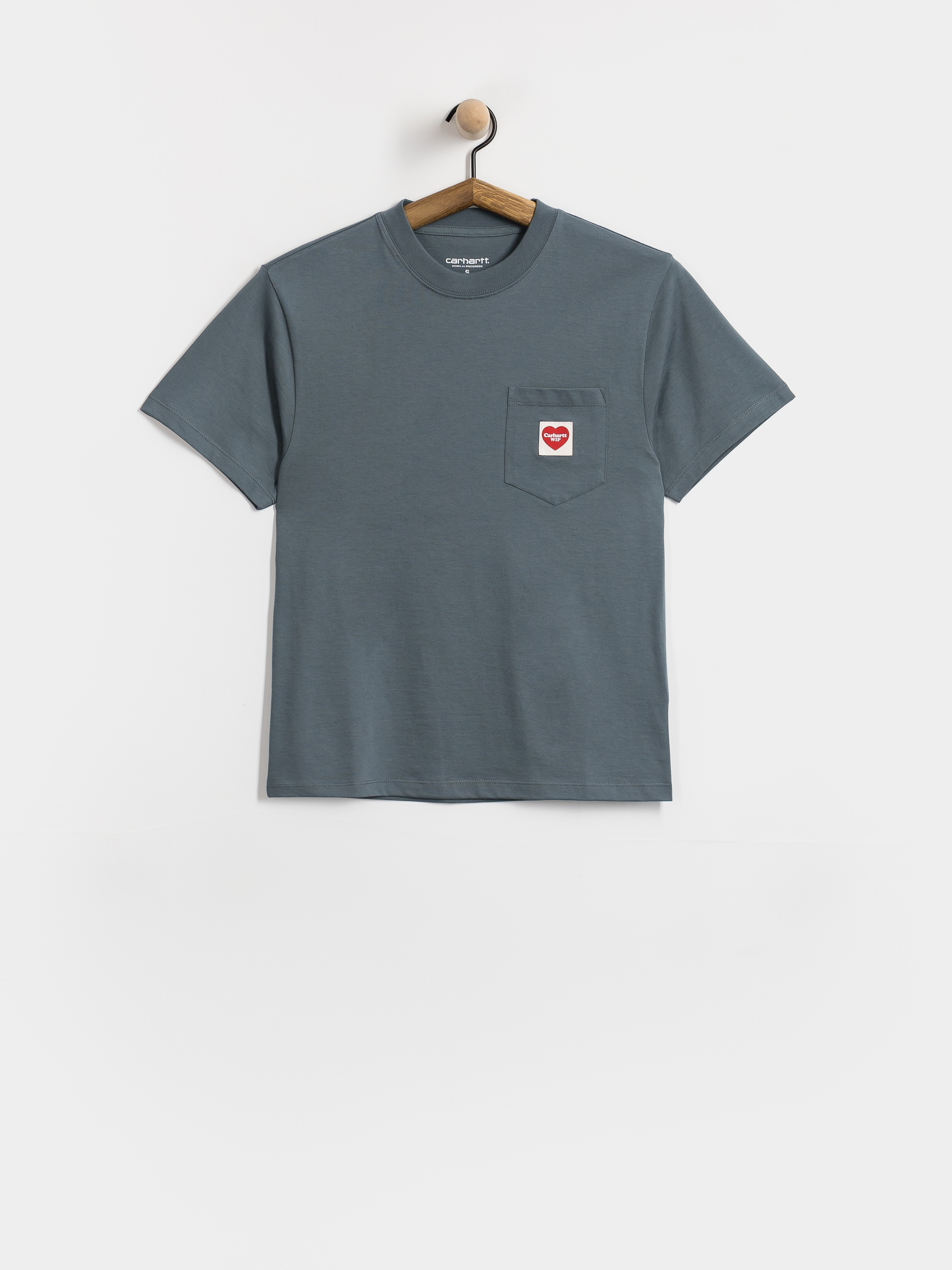 Tričko Carhartt WIP Pocket Heart Wmn (cozy blue/red)