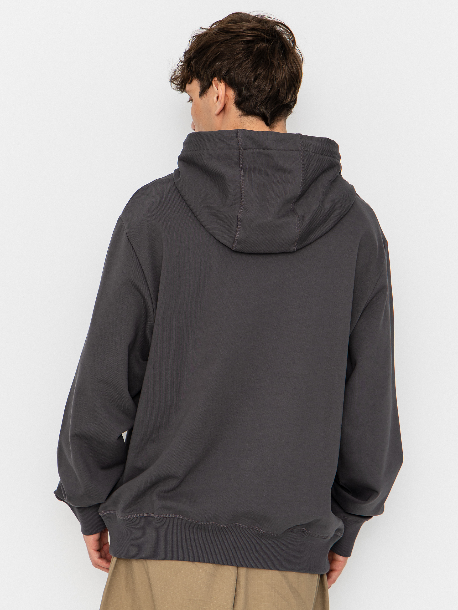 Mikina s kapucí The North Face Essential Light Relaxed HD (anthracite grey)