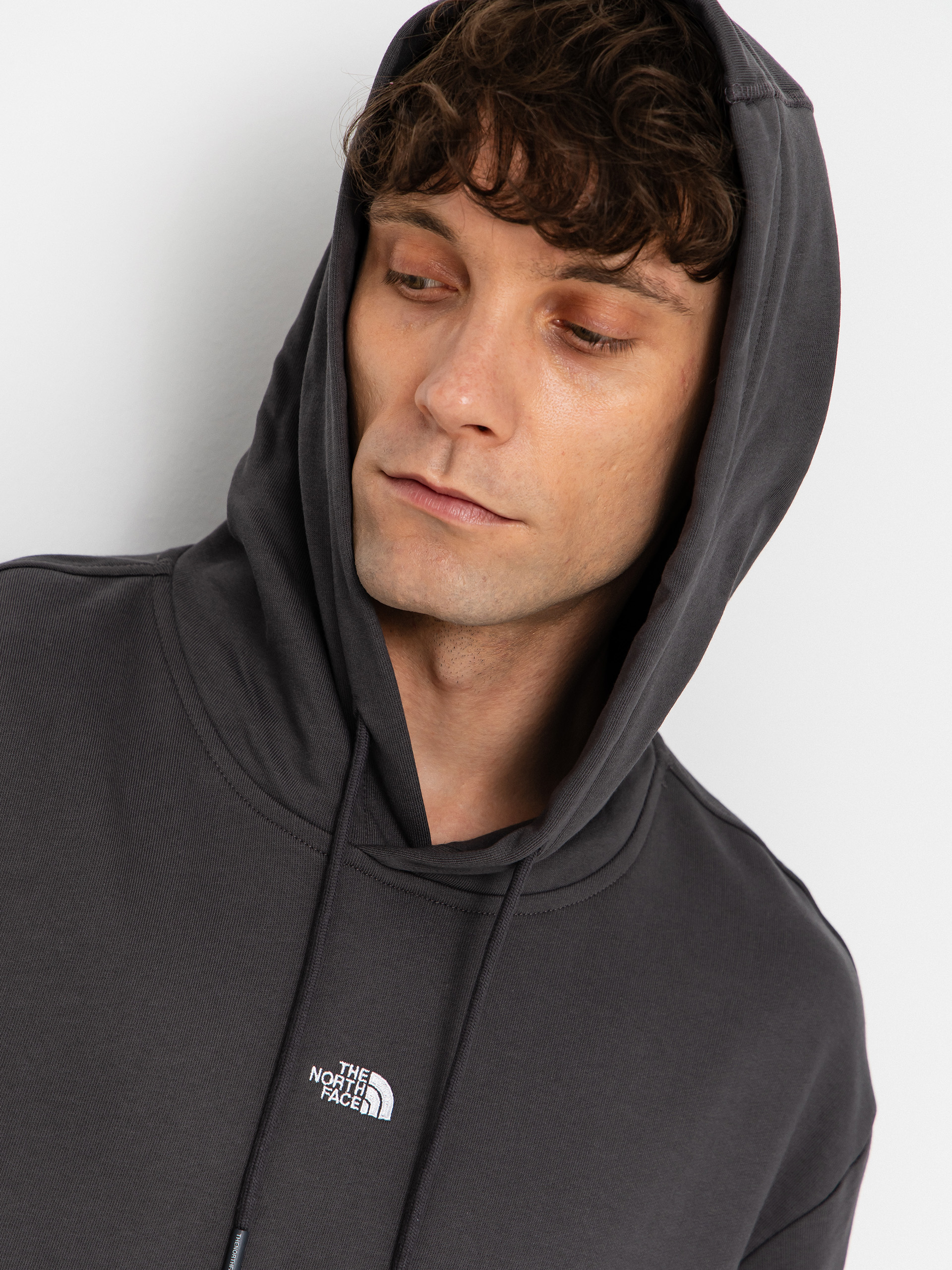 Mikina s kapucí The North Face Essential Light Relaxed HD (anthracite grey)