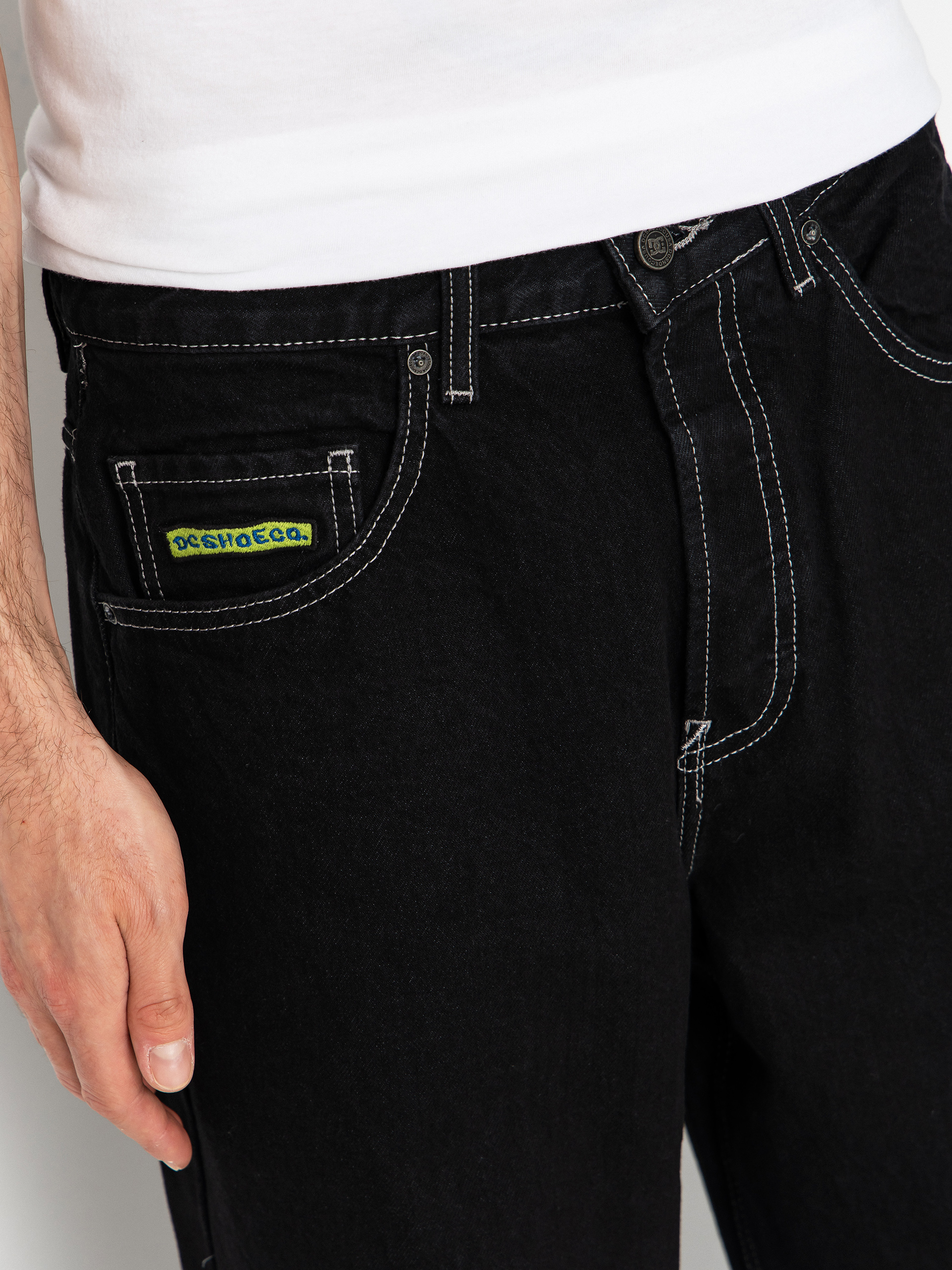 Kalhoty DC Baggy Denim (black tint)