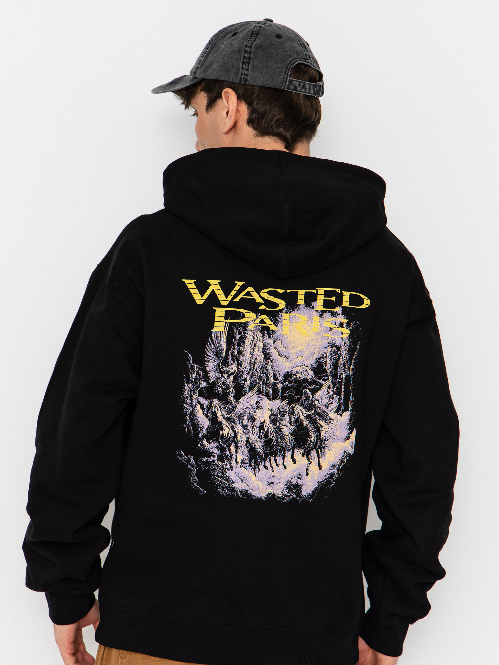 Mikina s kapucí Wasted Paris Angels Gully HD (black)