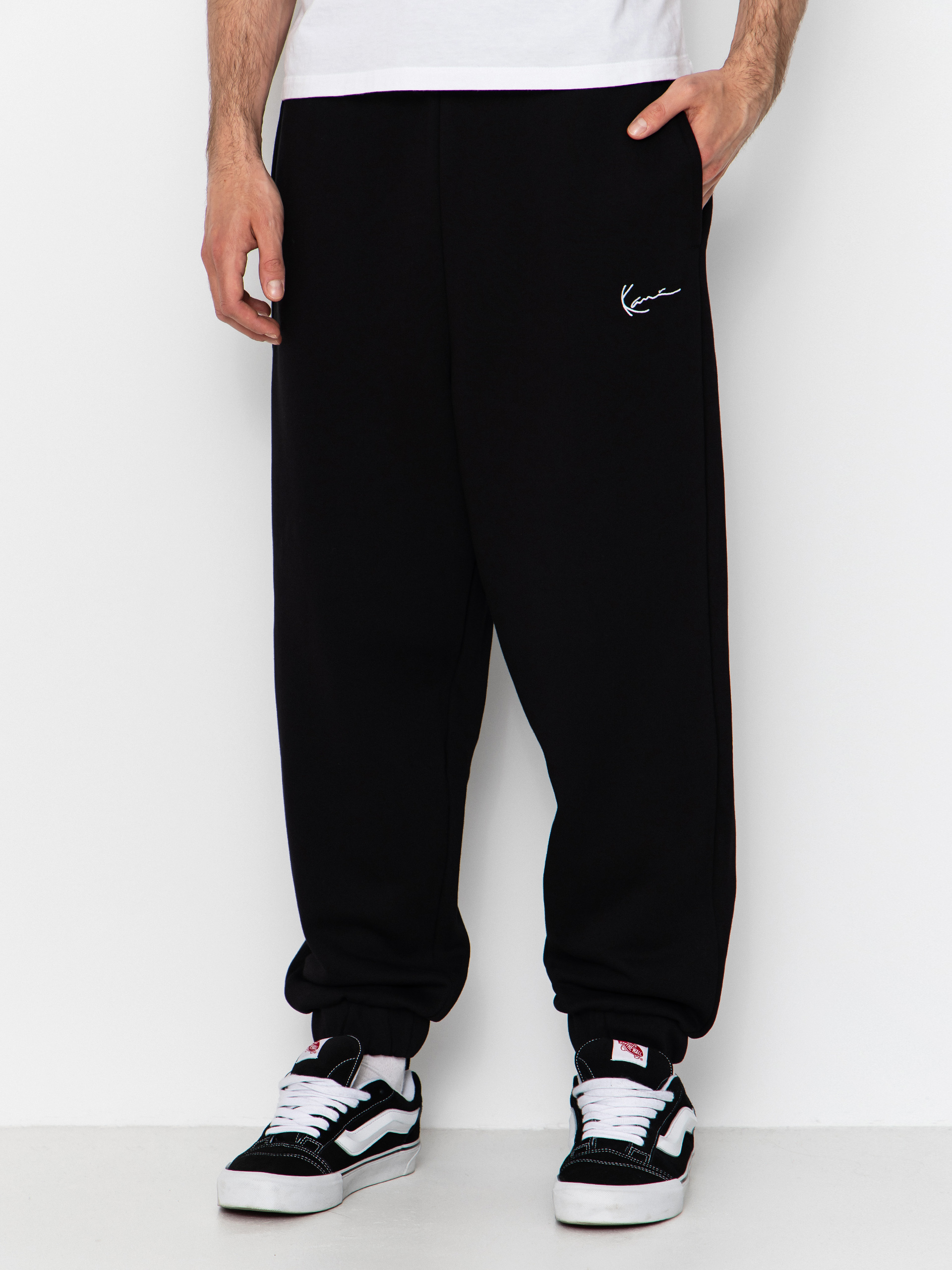 Kalhoty Karl Kani Small Signature Essential Regular (black)