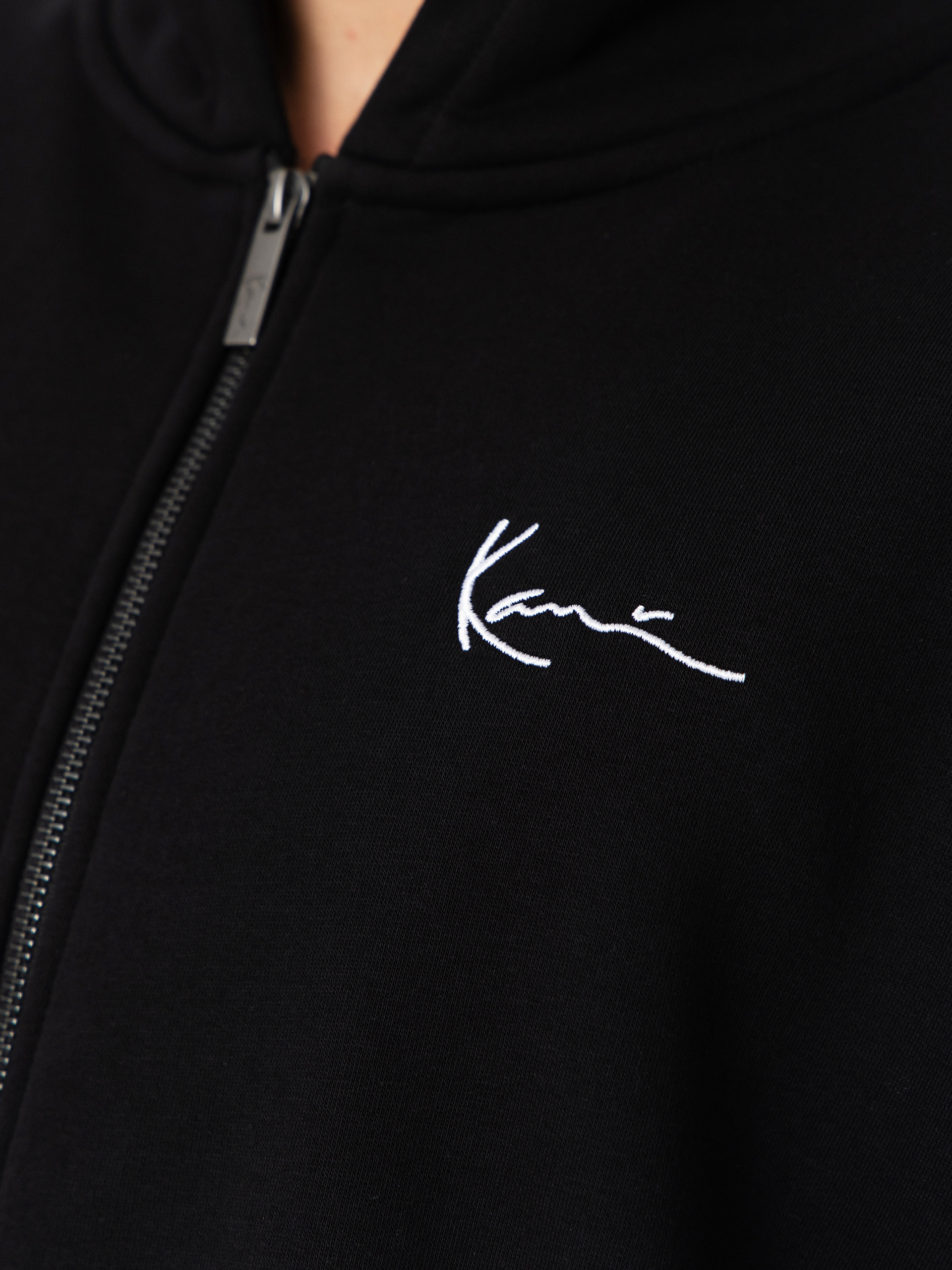 Mikina s kapucí Karl Kani Chest Signature Essential ZHD (black)