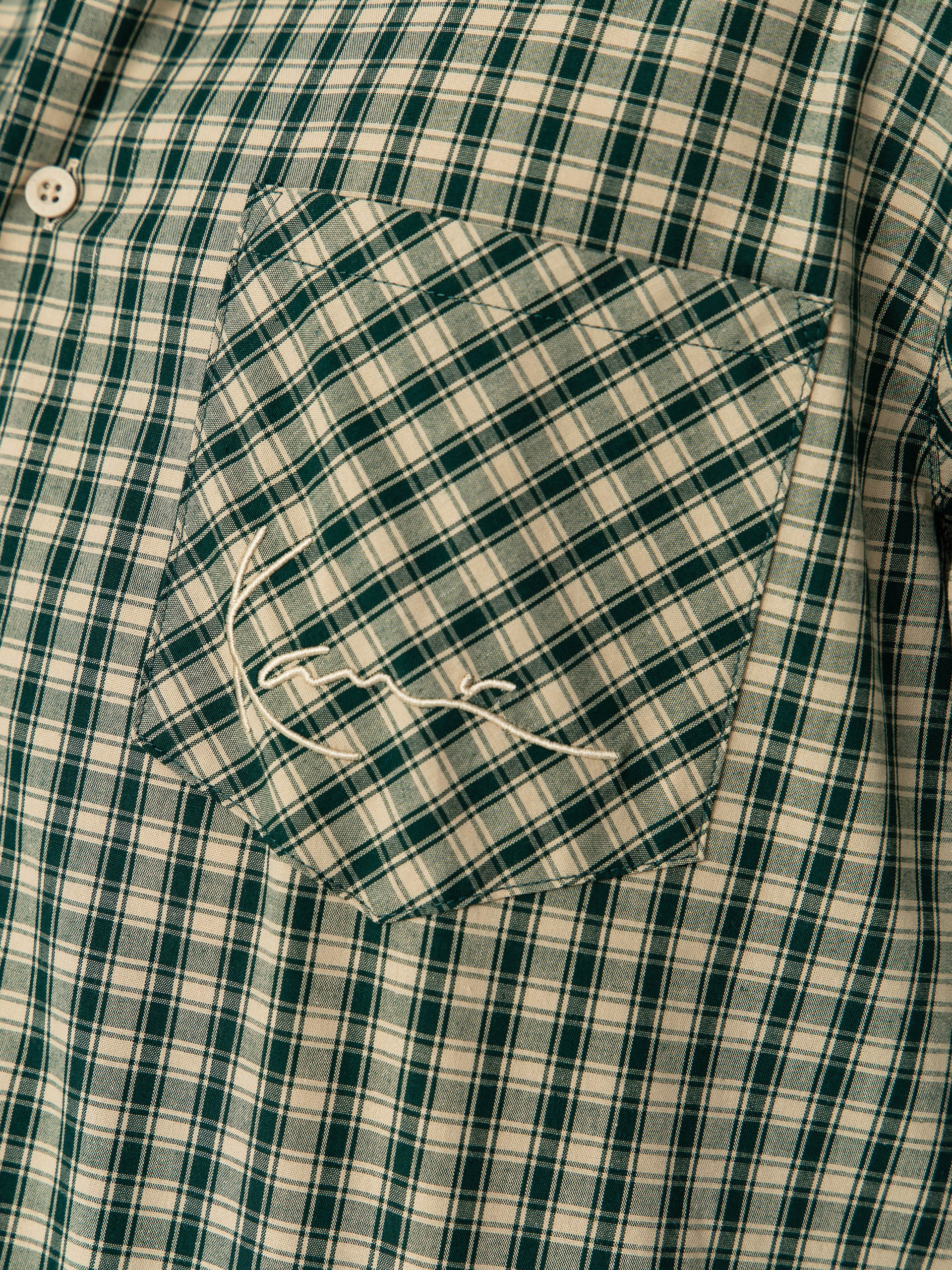 Košile Karl Kani Signature Check Boxy (green)