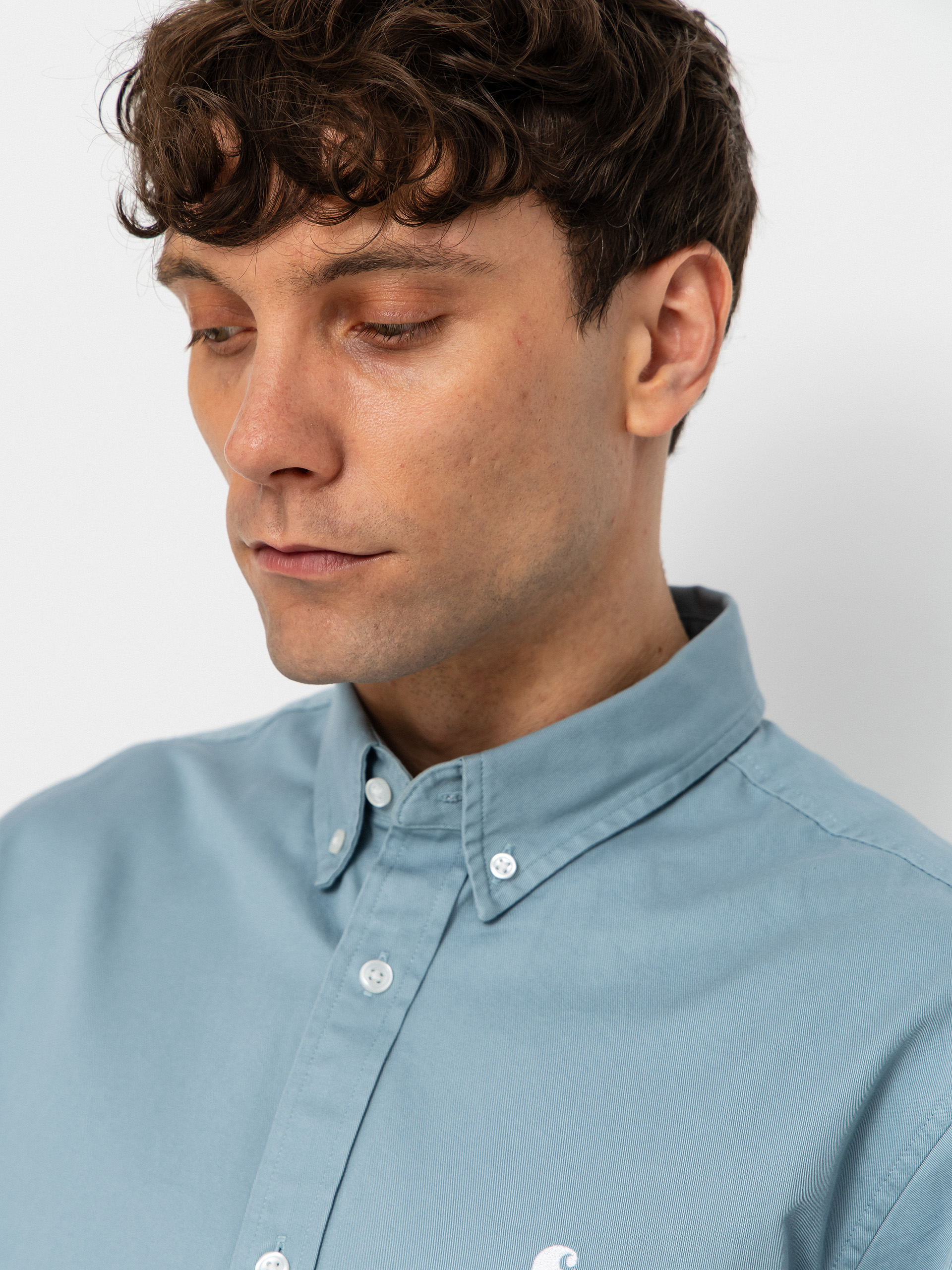 Košile Carhartt WIP Madison (tourmaline/white)